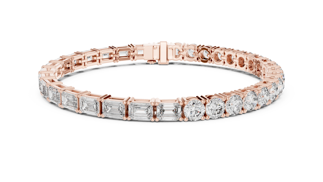 Mixed Cut Diamond Tennis Bracelet