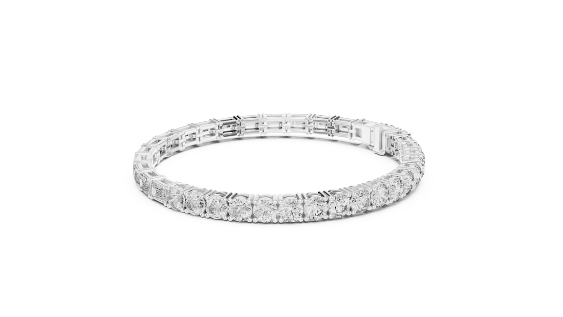 Mixed Cut Diamond Tennis Bracelet