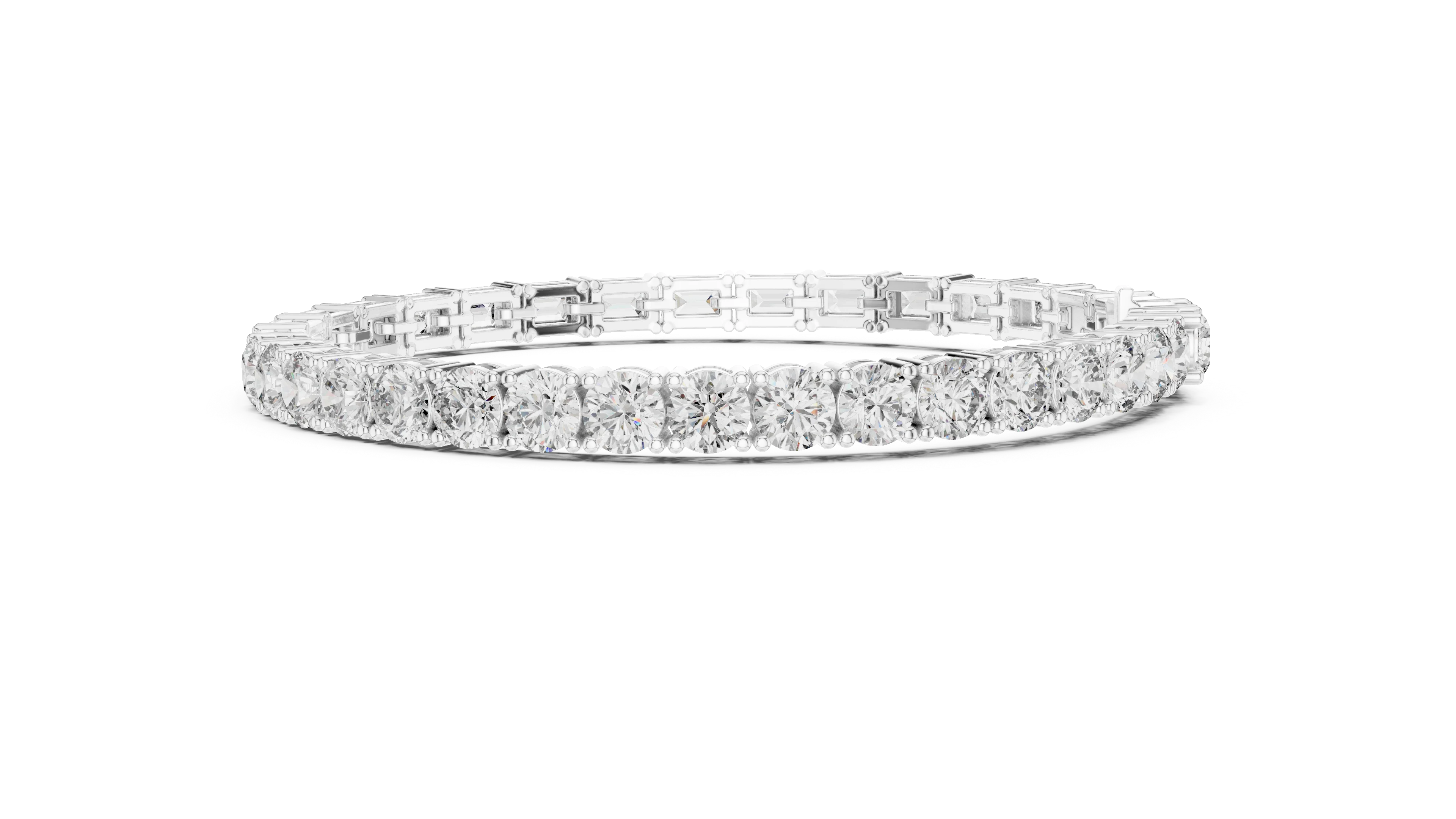 Mixed Cut Diamond Tennis Bracelet