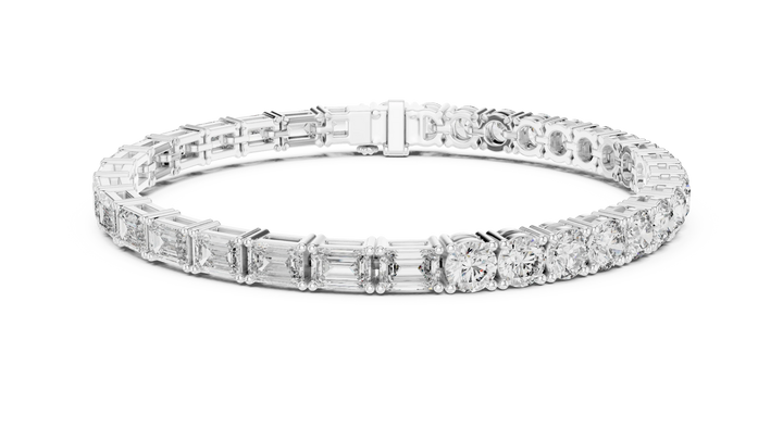 Mixed Cut Diamond Tennis Bracelet