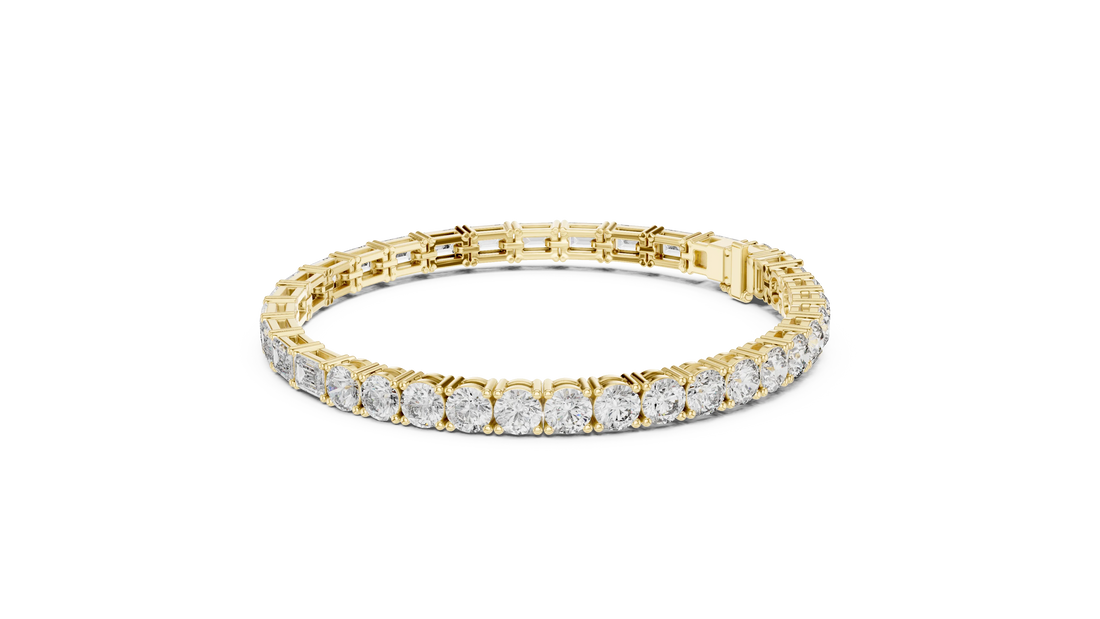 Mixed Cut Diamond Tennis Bracelet