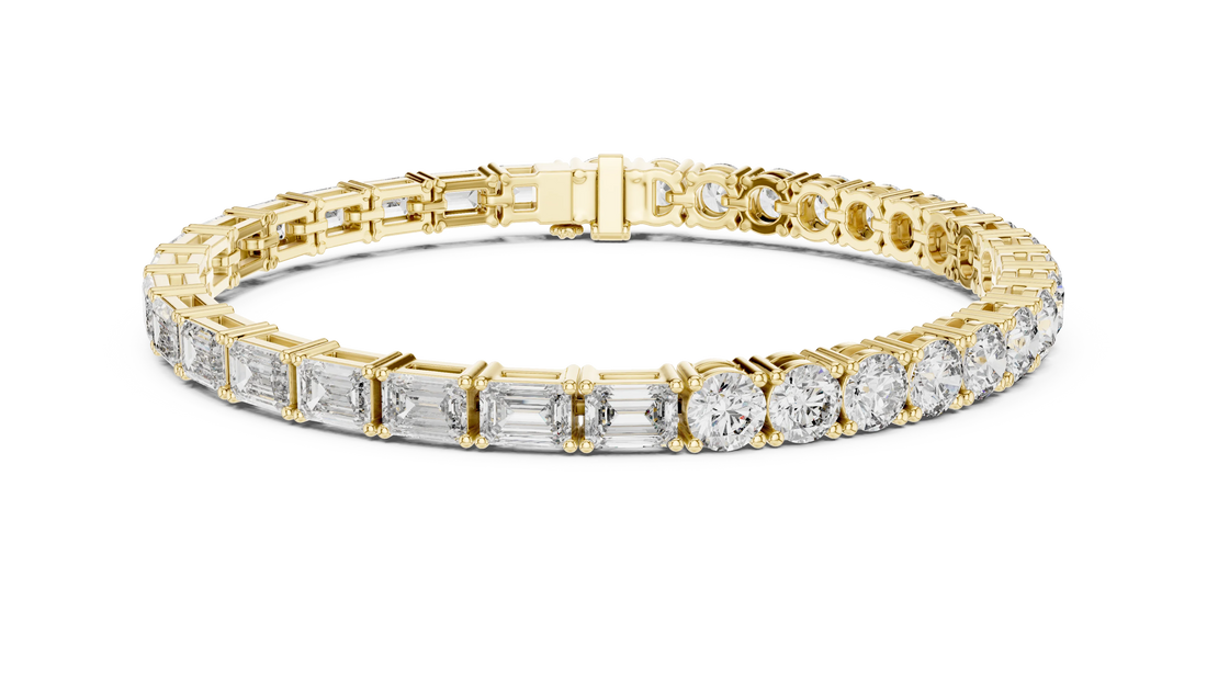 Mixed Cut Diamond Tennis Bracelet