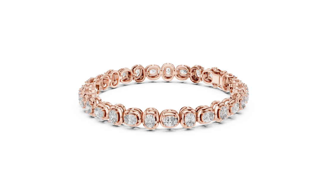 Bezel Set Diamond Tennis Bracelet