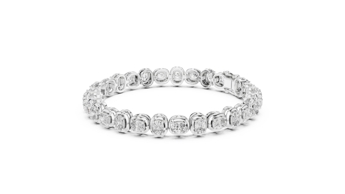 Bezel Set Diamond Tennis Bracelet