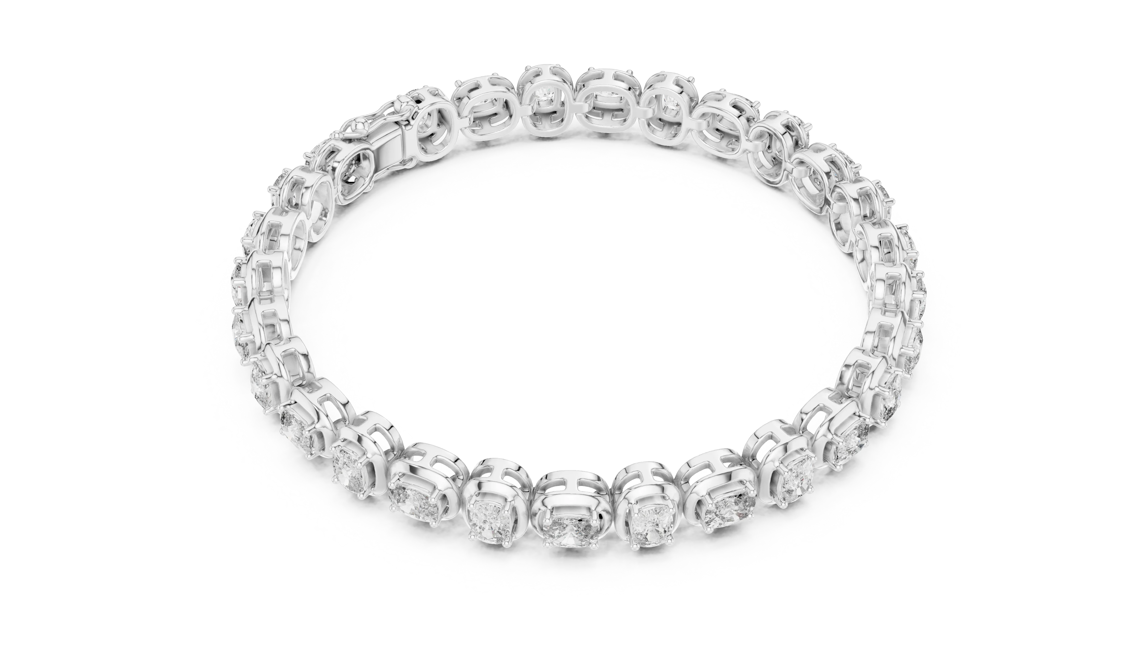 Bezel Set Diamond Tennis Bracelet