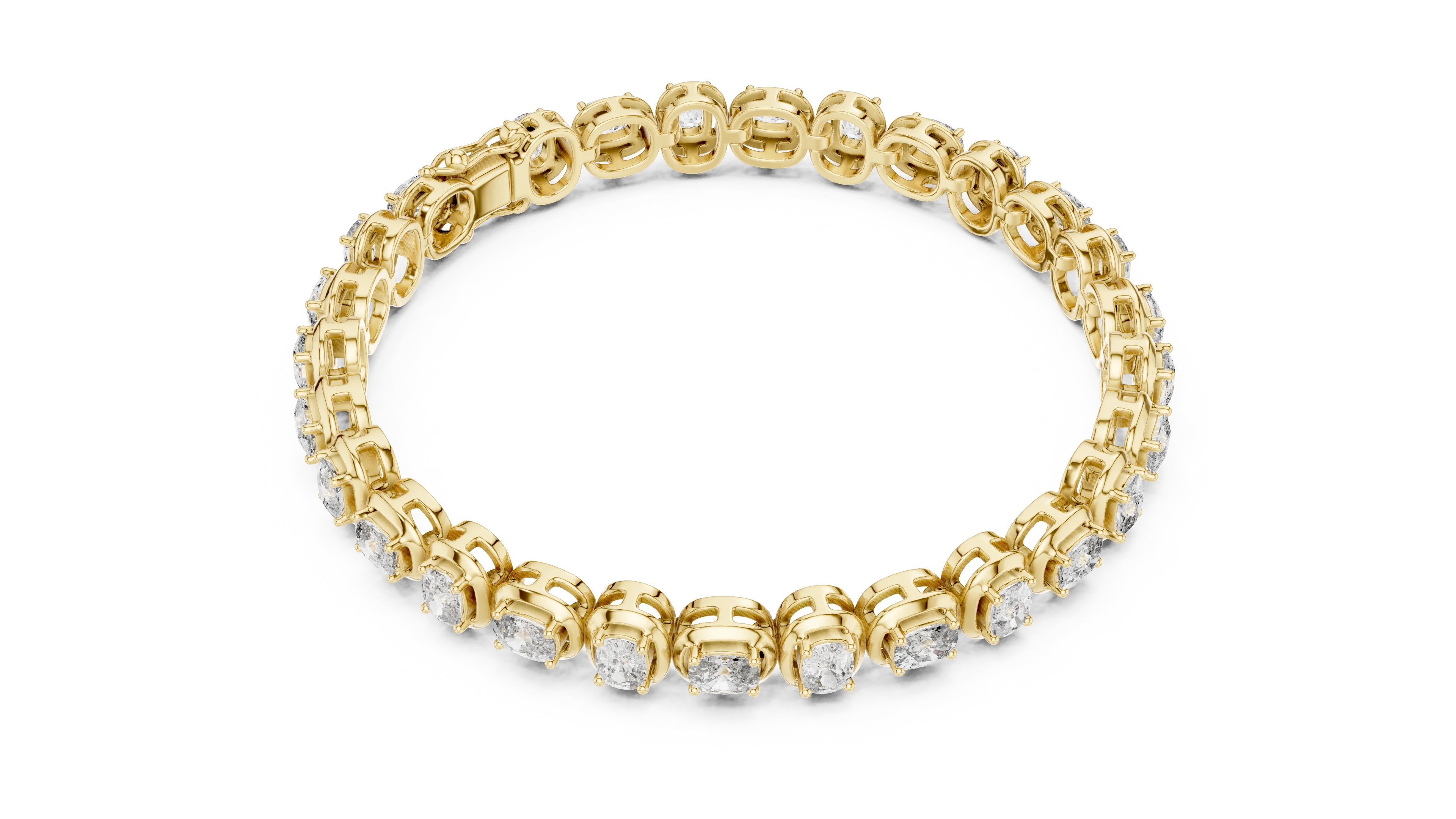 Bezel Set Diamond Tennis Bracelet