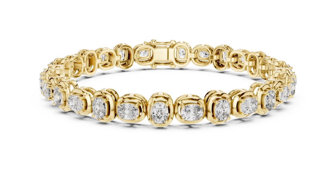 Bezel Set Diamond Tennis Bracelet