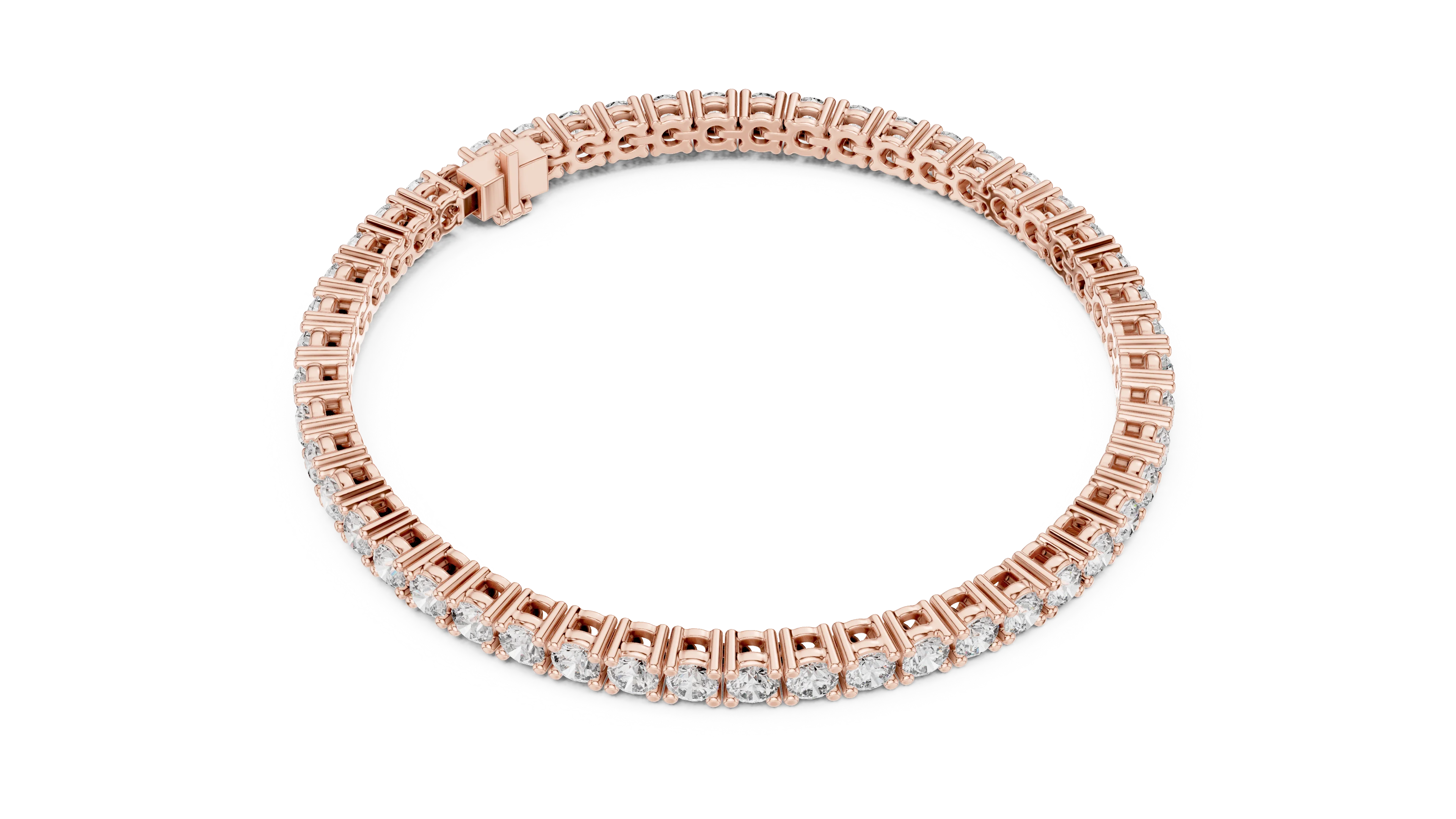 Signature Round Diamond Tennis Bracelet