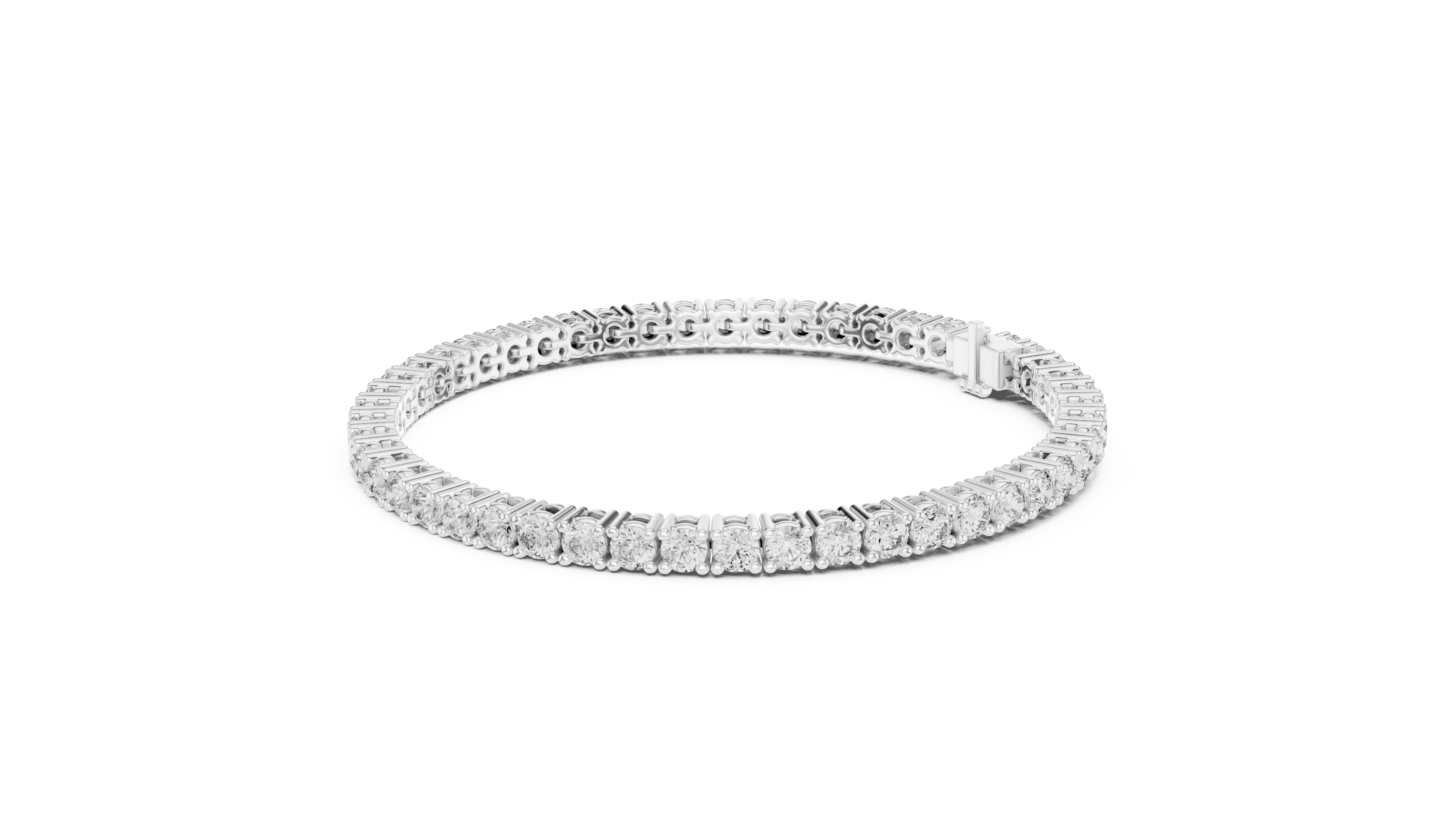 Signature Round Diamond Tennis Bracelet