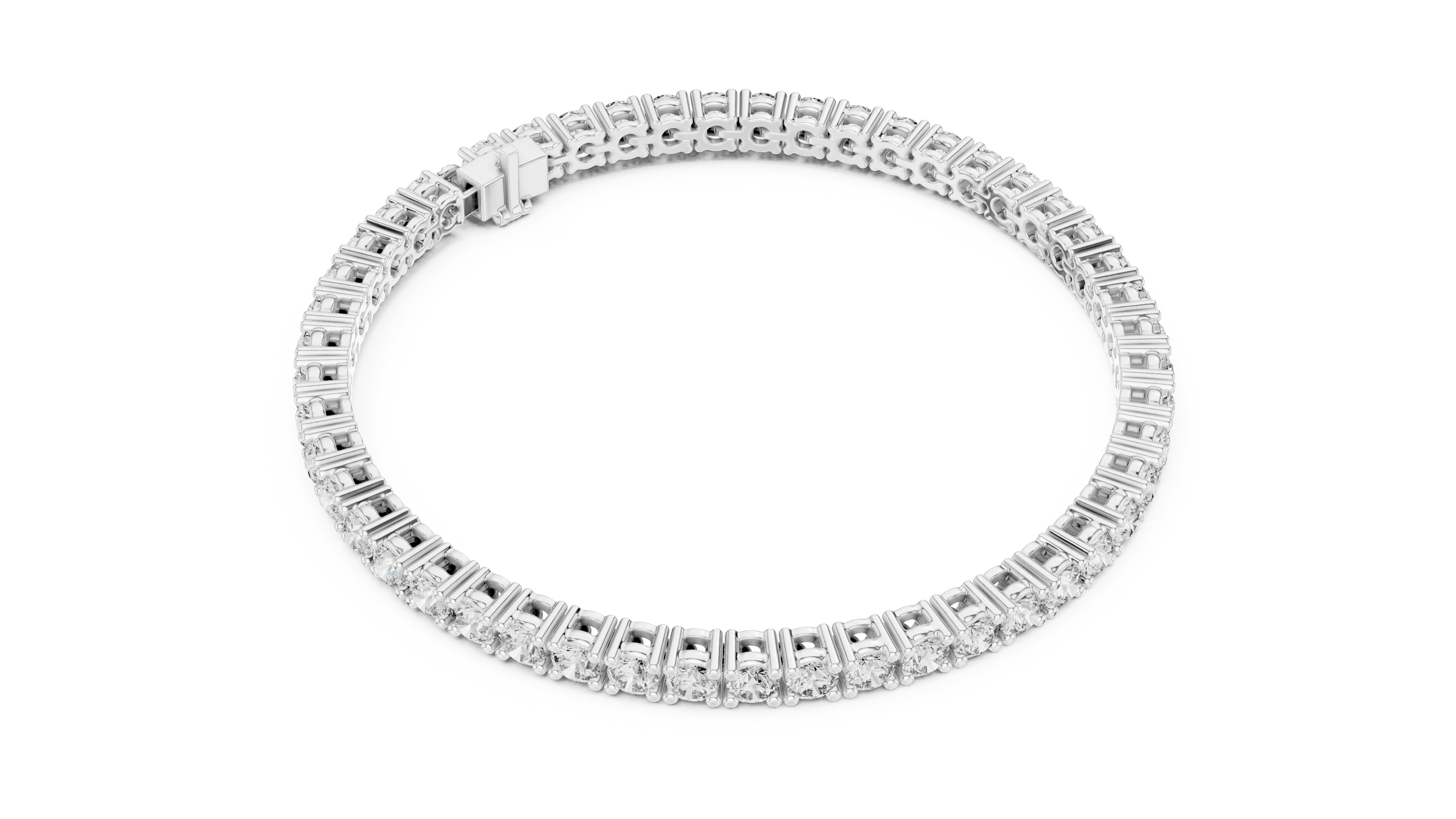Signature Round Diamond Tennis Bracelet
