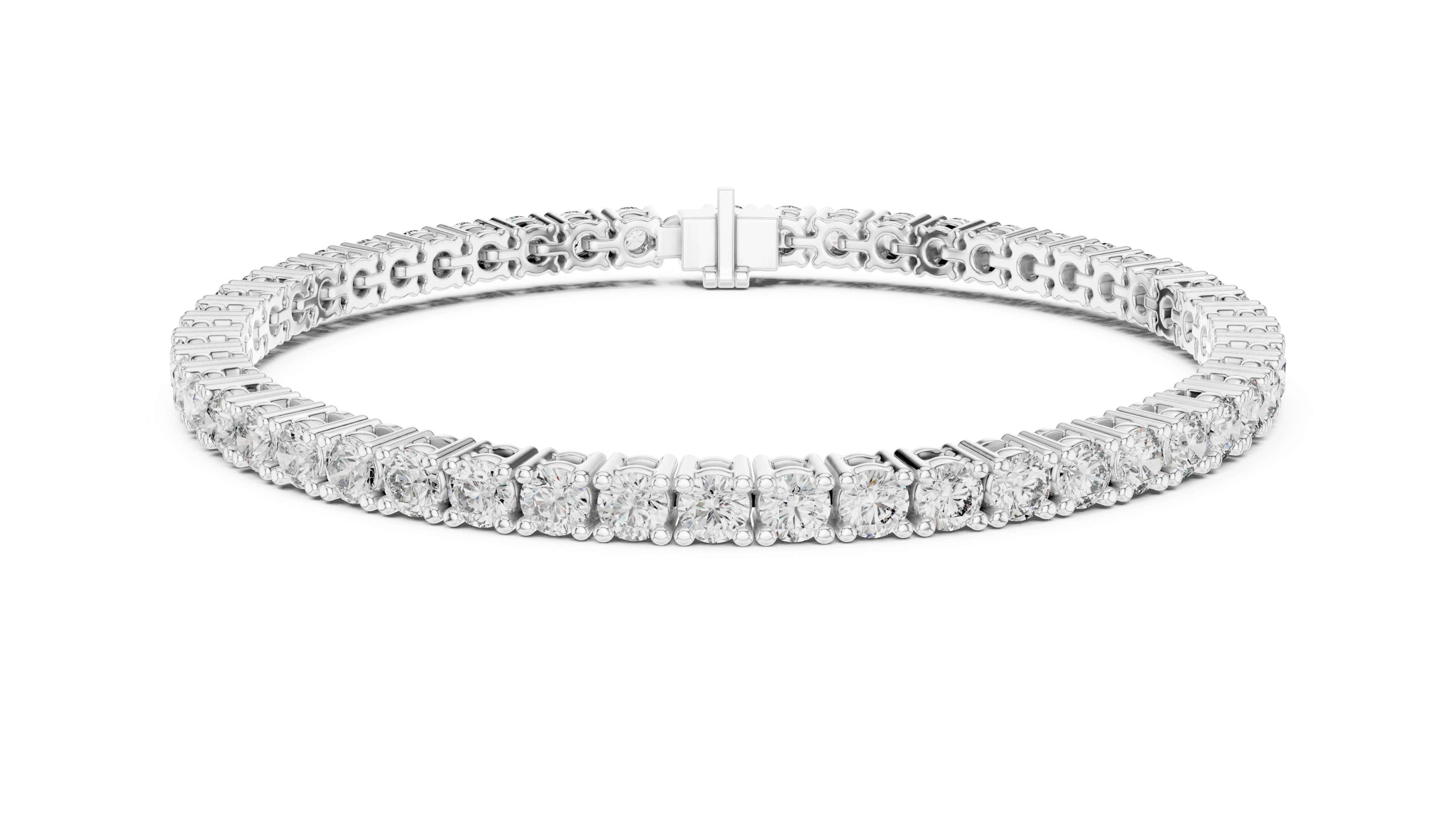 Signature Round Diamond Tennis Bracelet