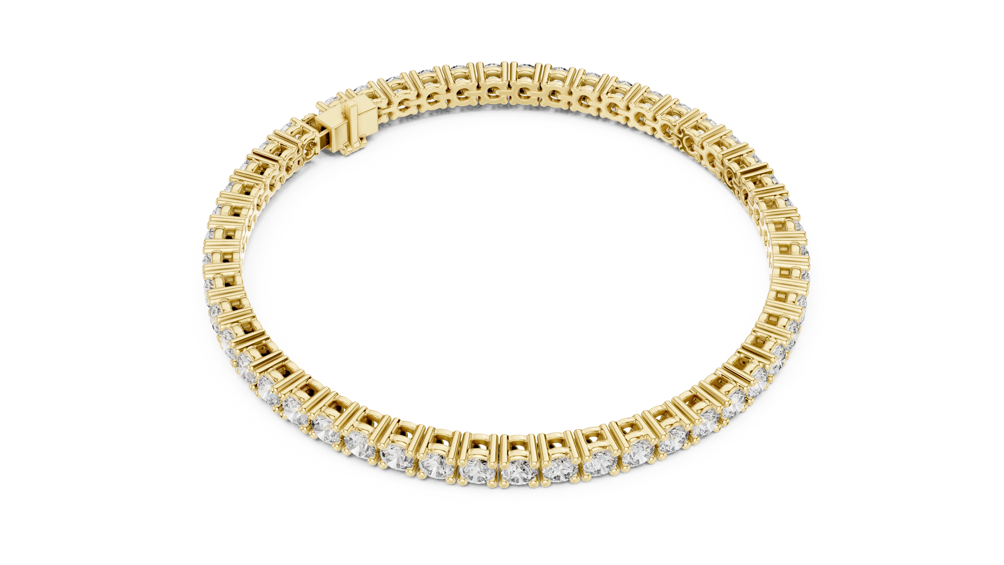 Signature Round Diamond Tennis Bracelet