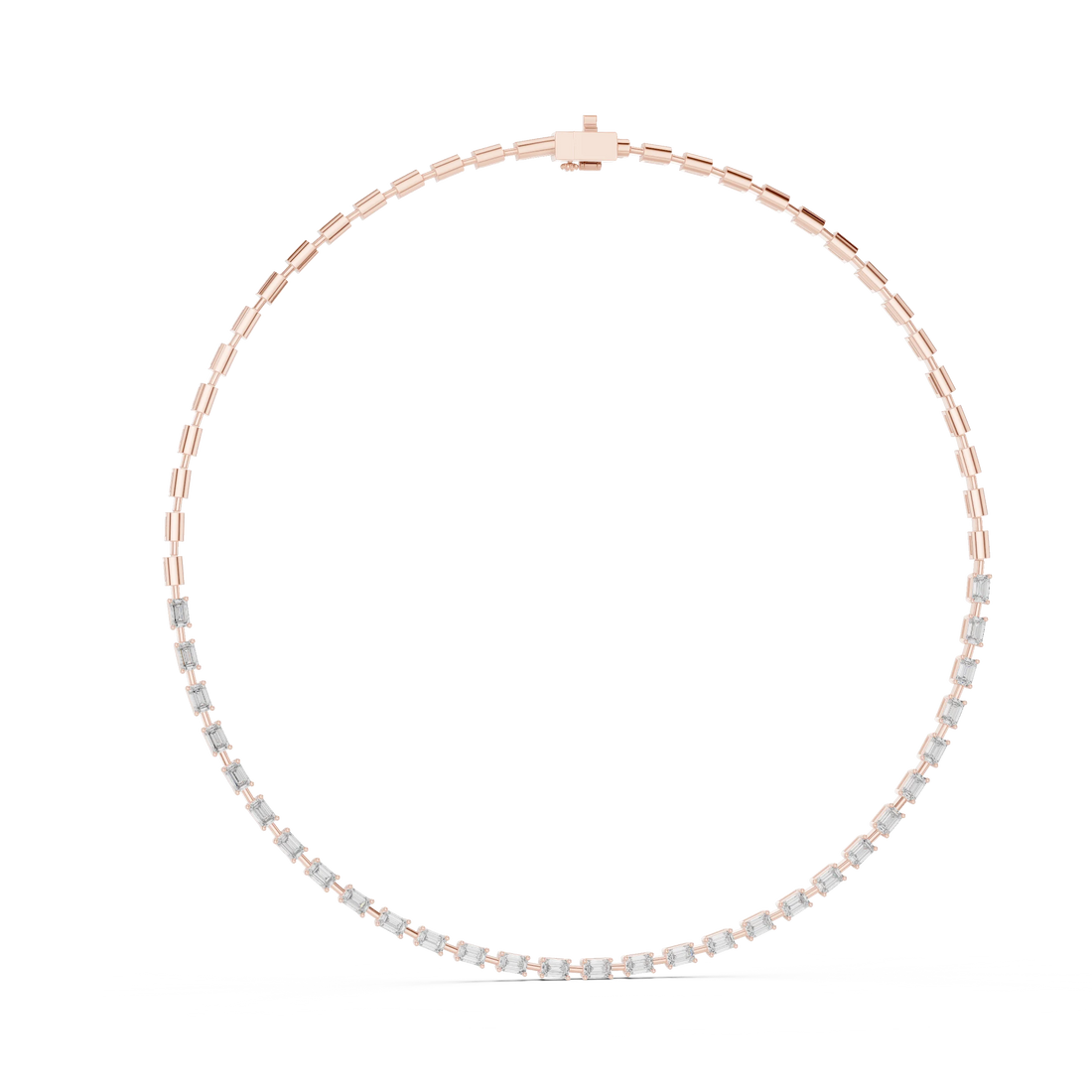 Emerald Diamond Tennis Necklace