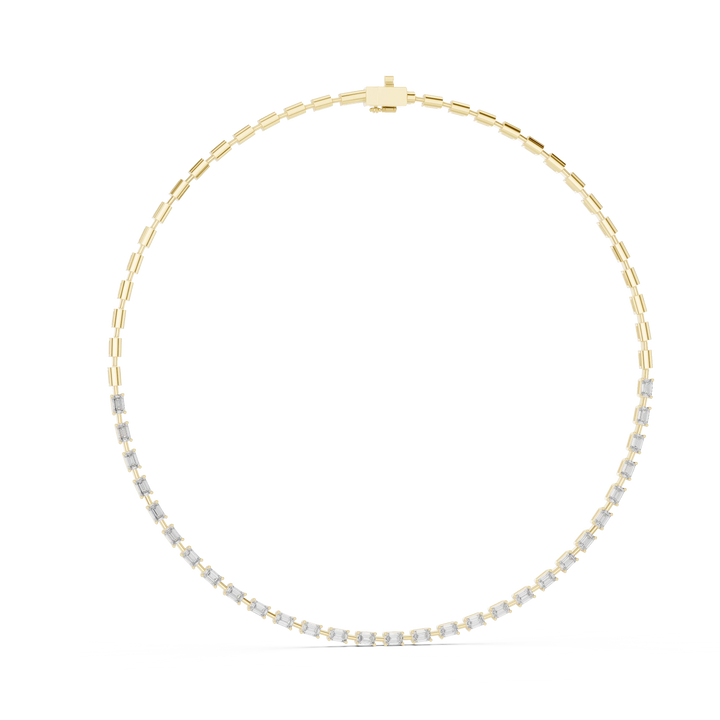 Emerald Diamond Tennis Necklace