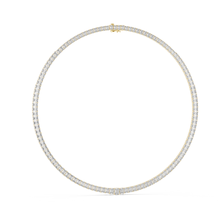 Emerald-Cut Diamond Tennis Necklace