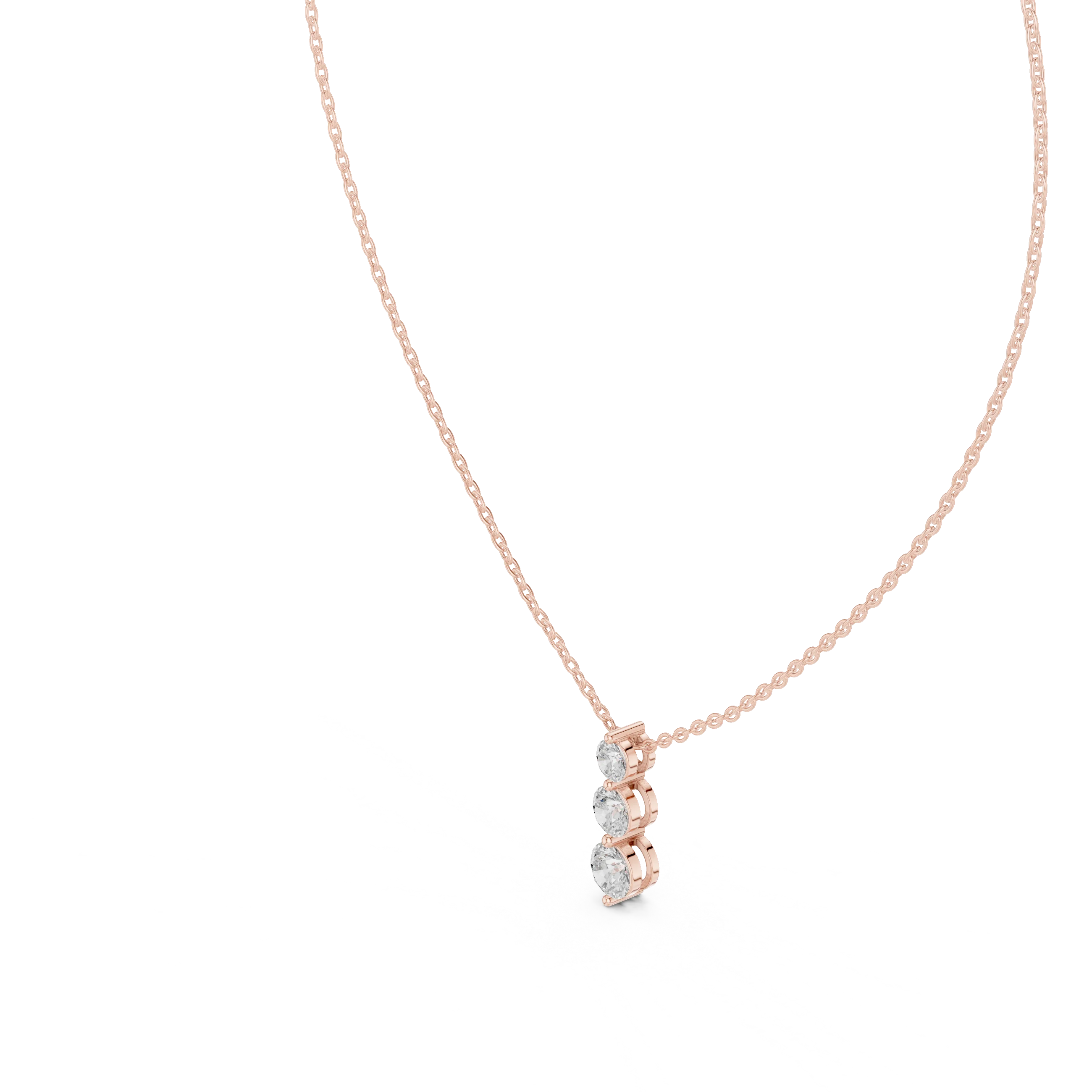 Trinity Drop Diamond Pendant