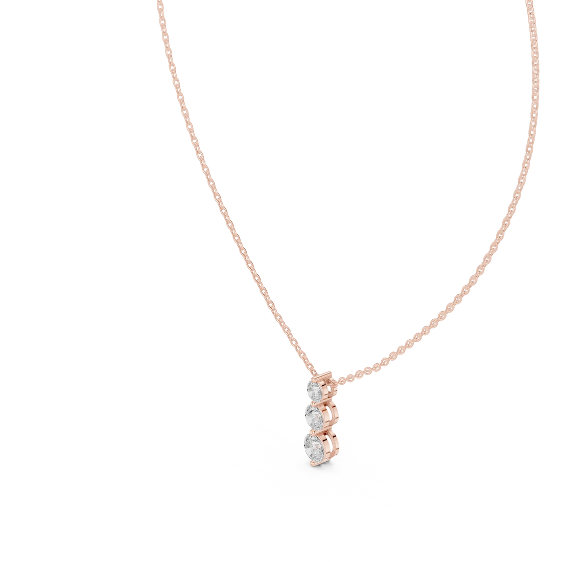 Trinity Drop Diamond Pendant