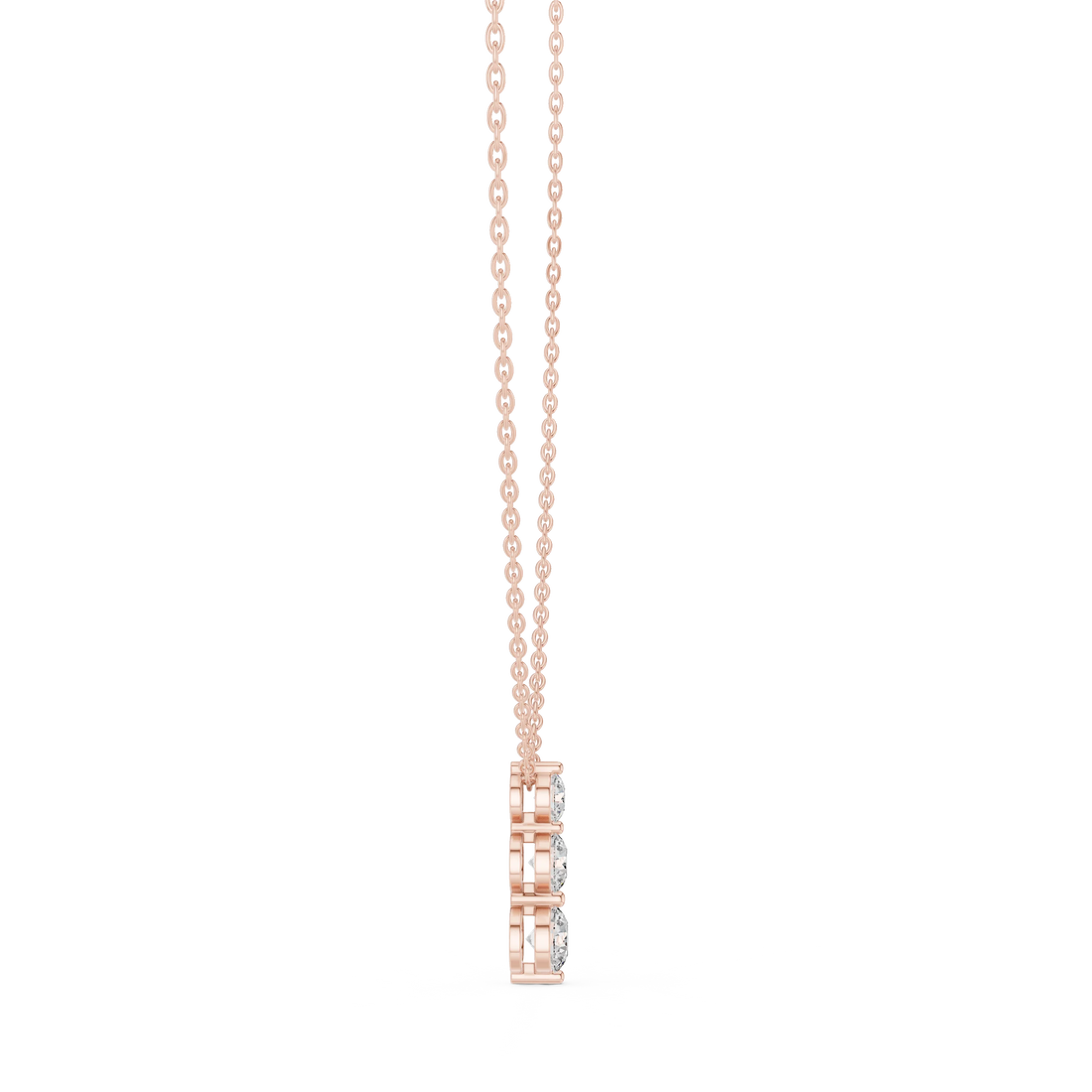 Trinity Drop Diamond Pendant