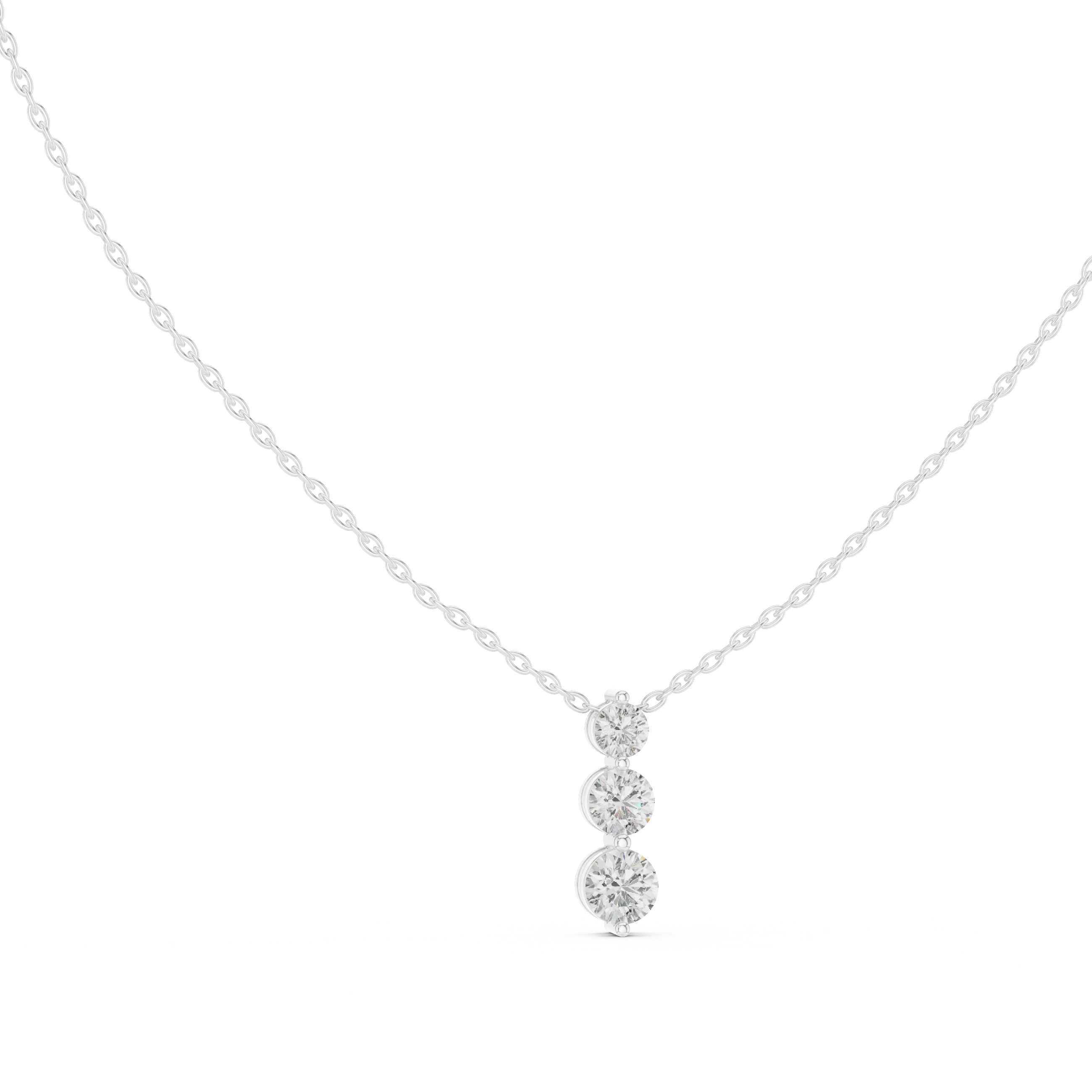 Trinity Drop Diamond Pendant