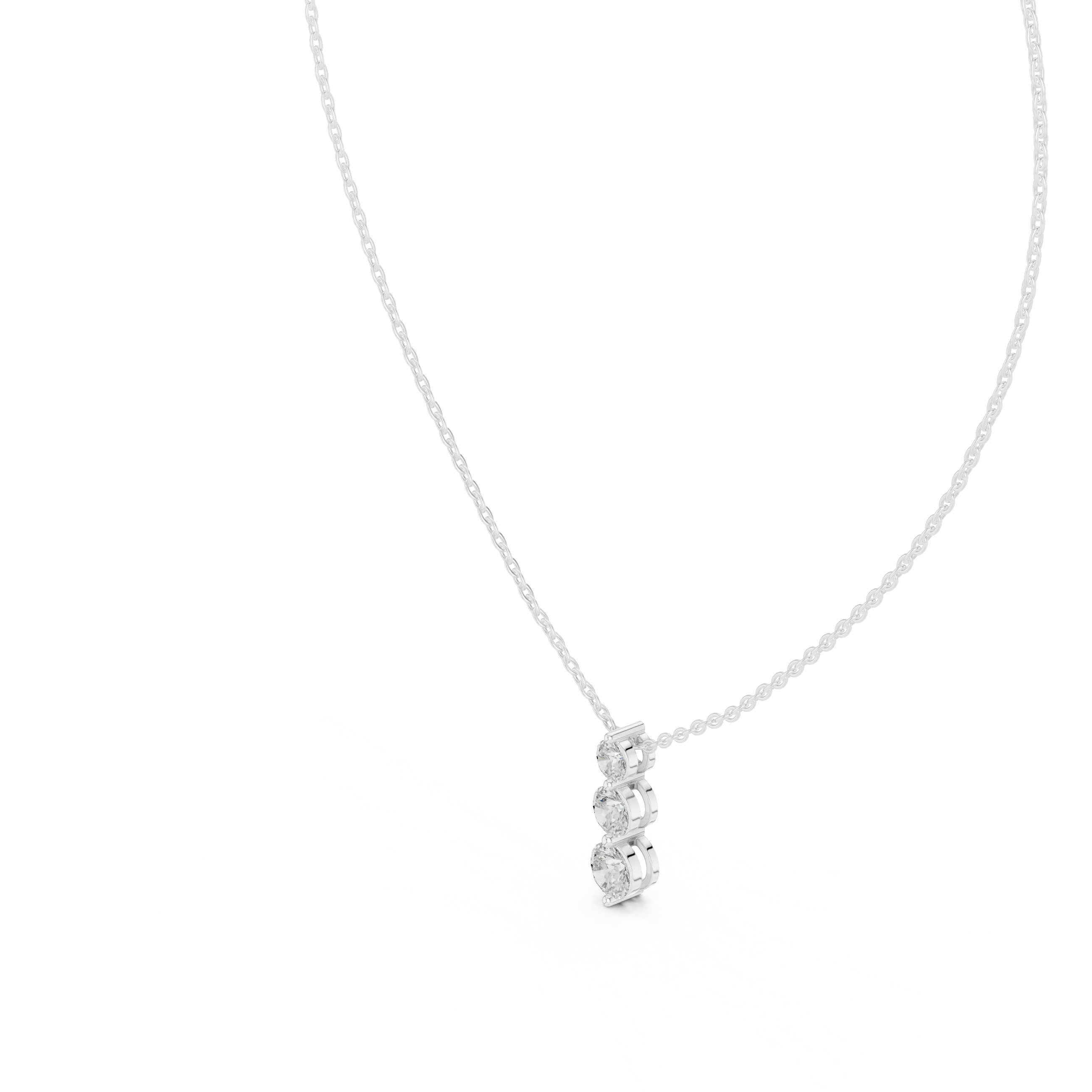 Trinity Drop Diamond Pendant