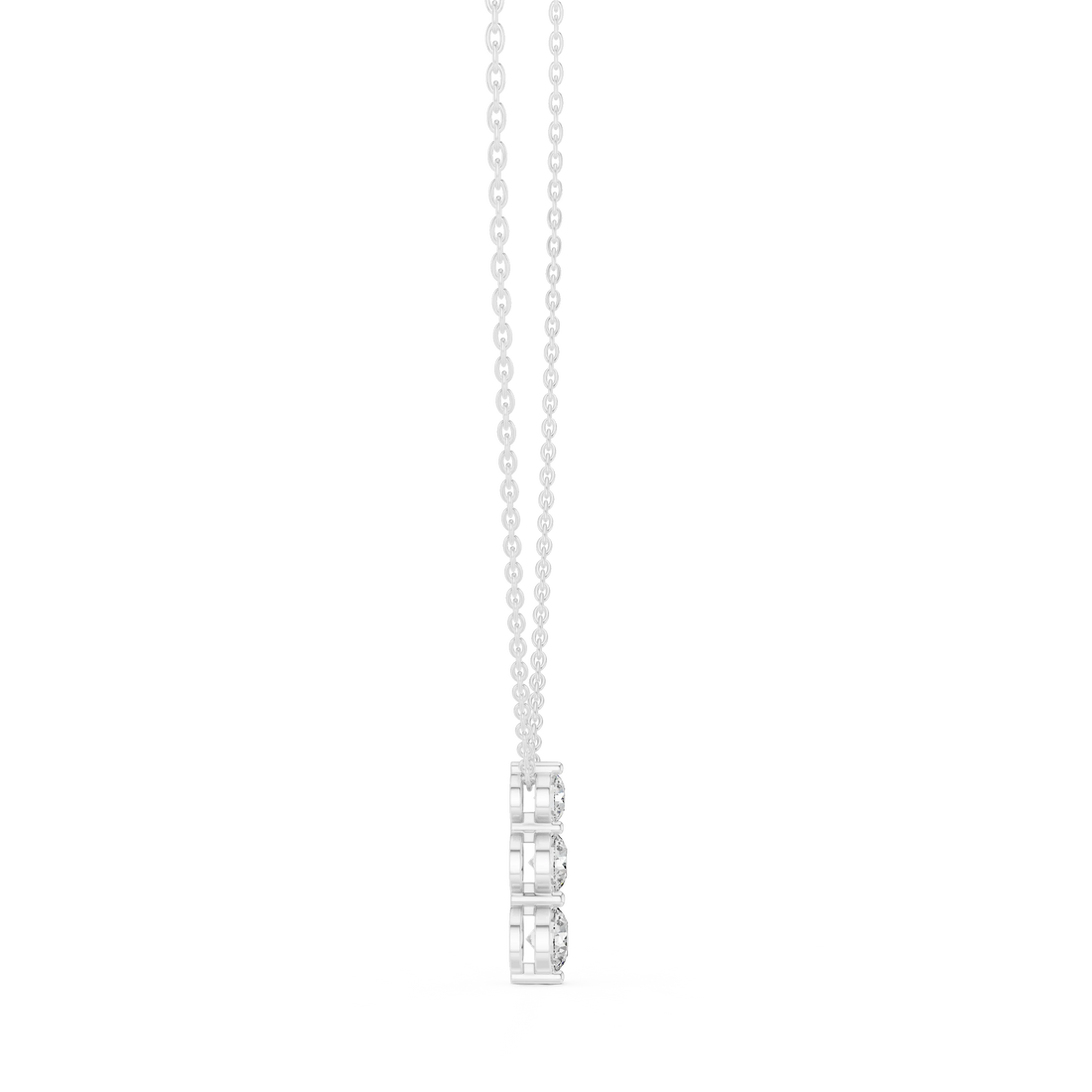 Trinity Drop Diamond Pendant