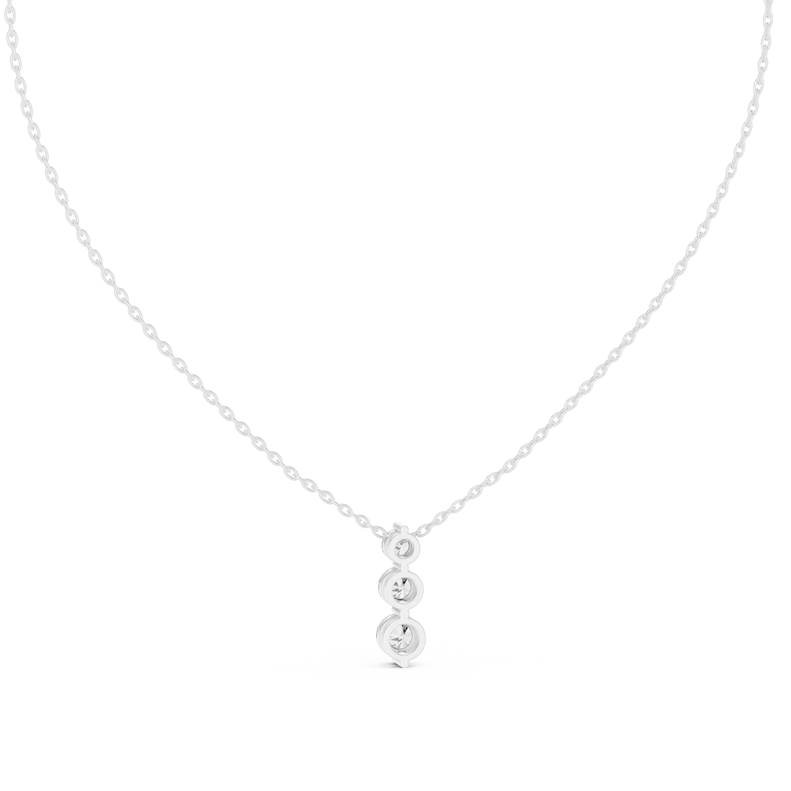 Trinity Drop Diamond Pendant