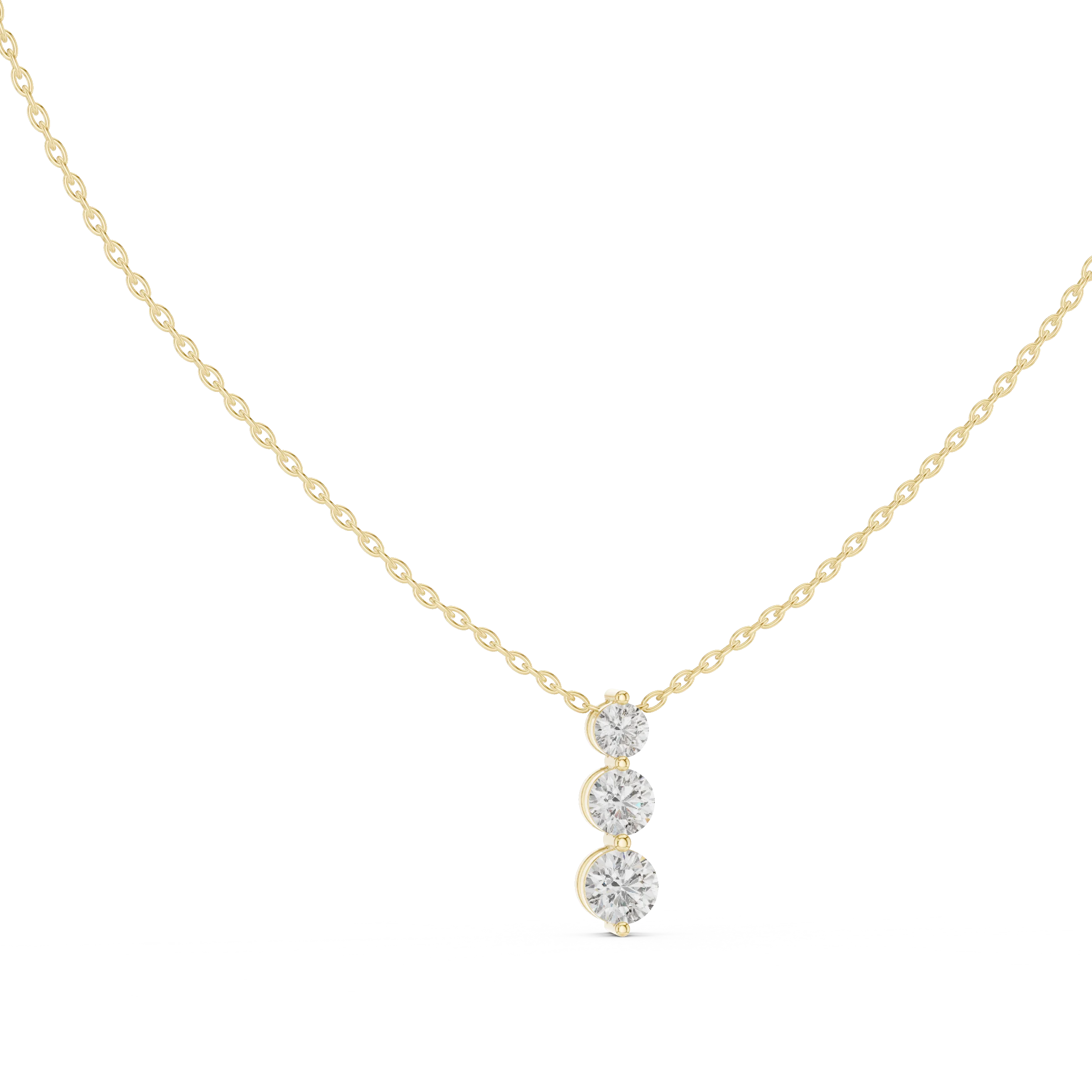 Trinity Drop Diamond Pendant