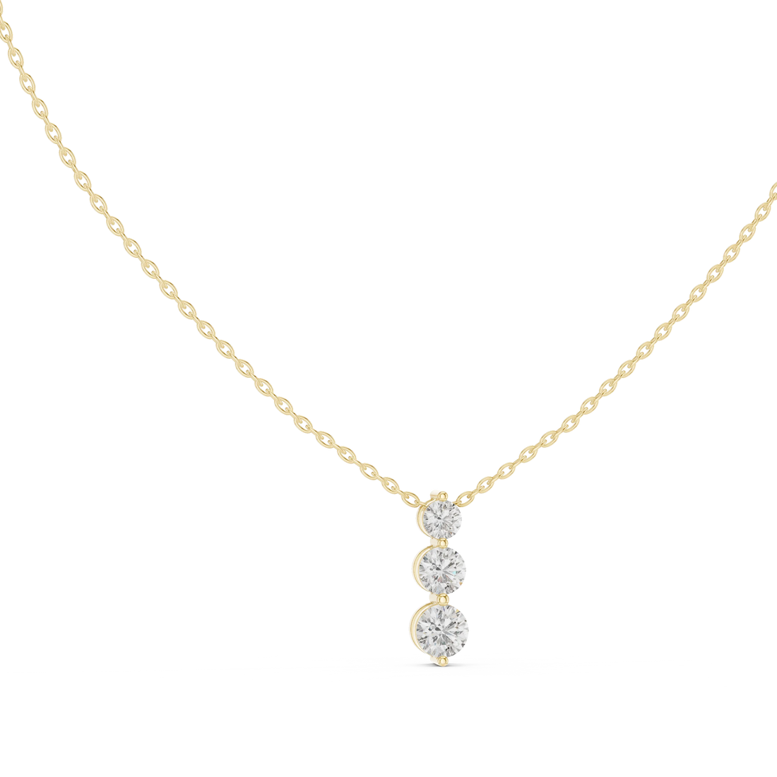 Trinity Drop Diamond Pendant