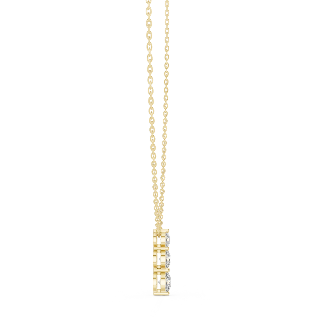 Trinity Drop Diamond Pendant