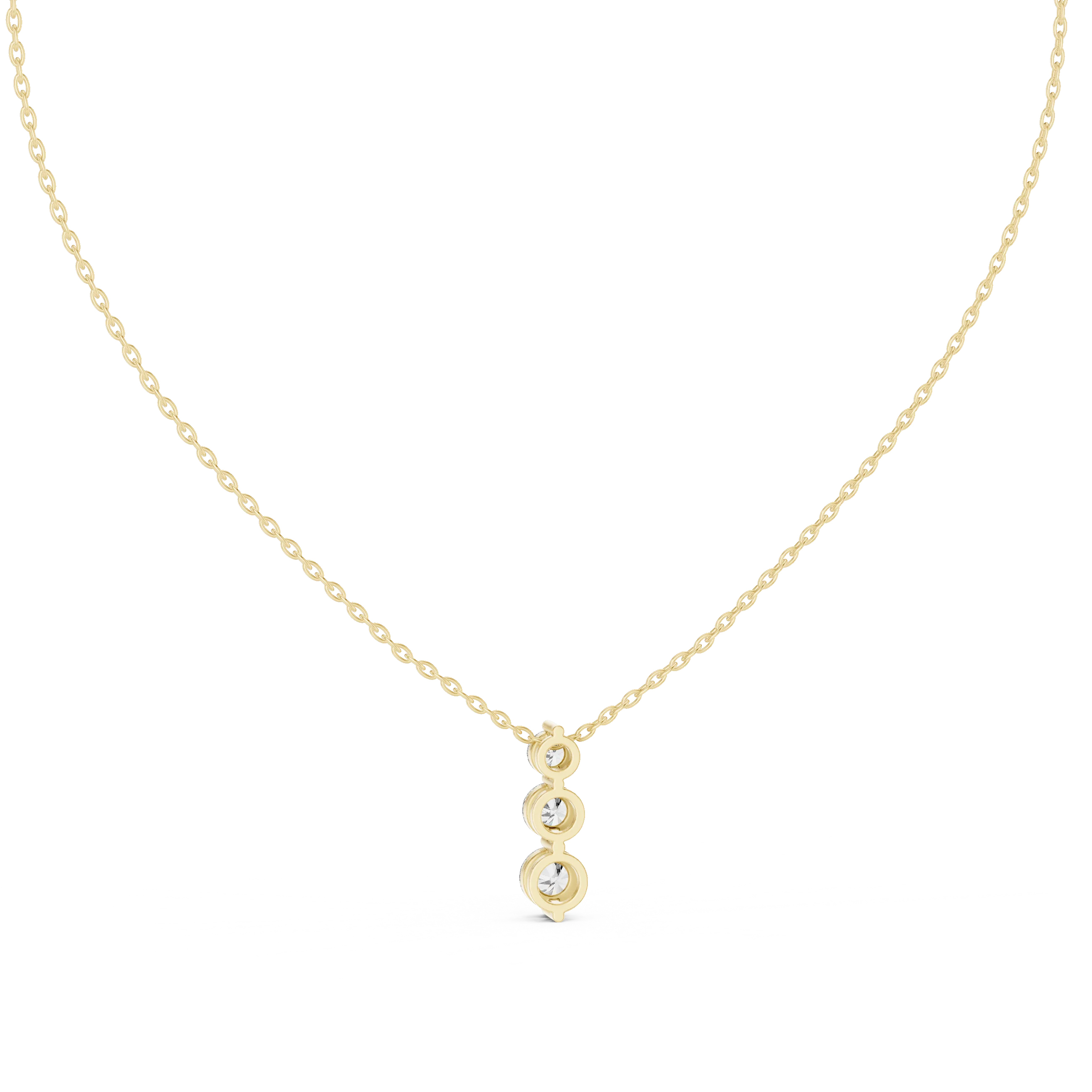 Trinity Drop Diamond Pendant