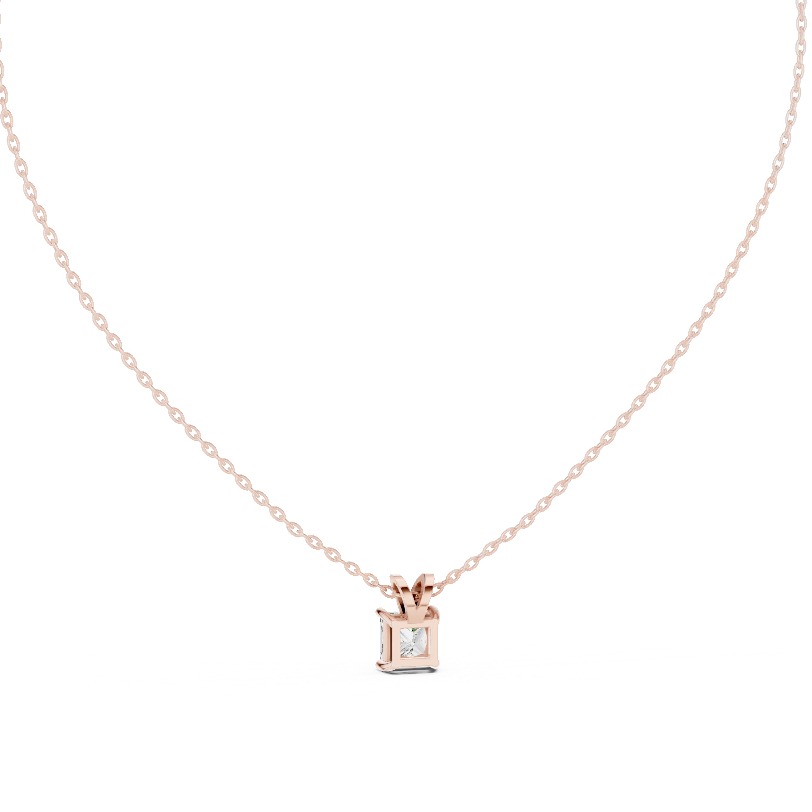 Princess Solitaire Diamond Pendant