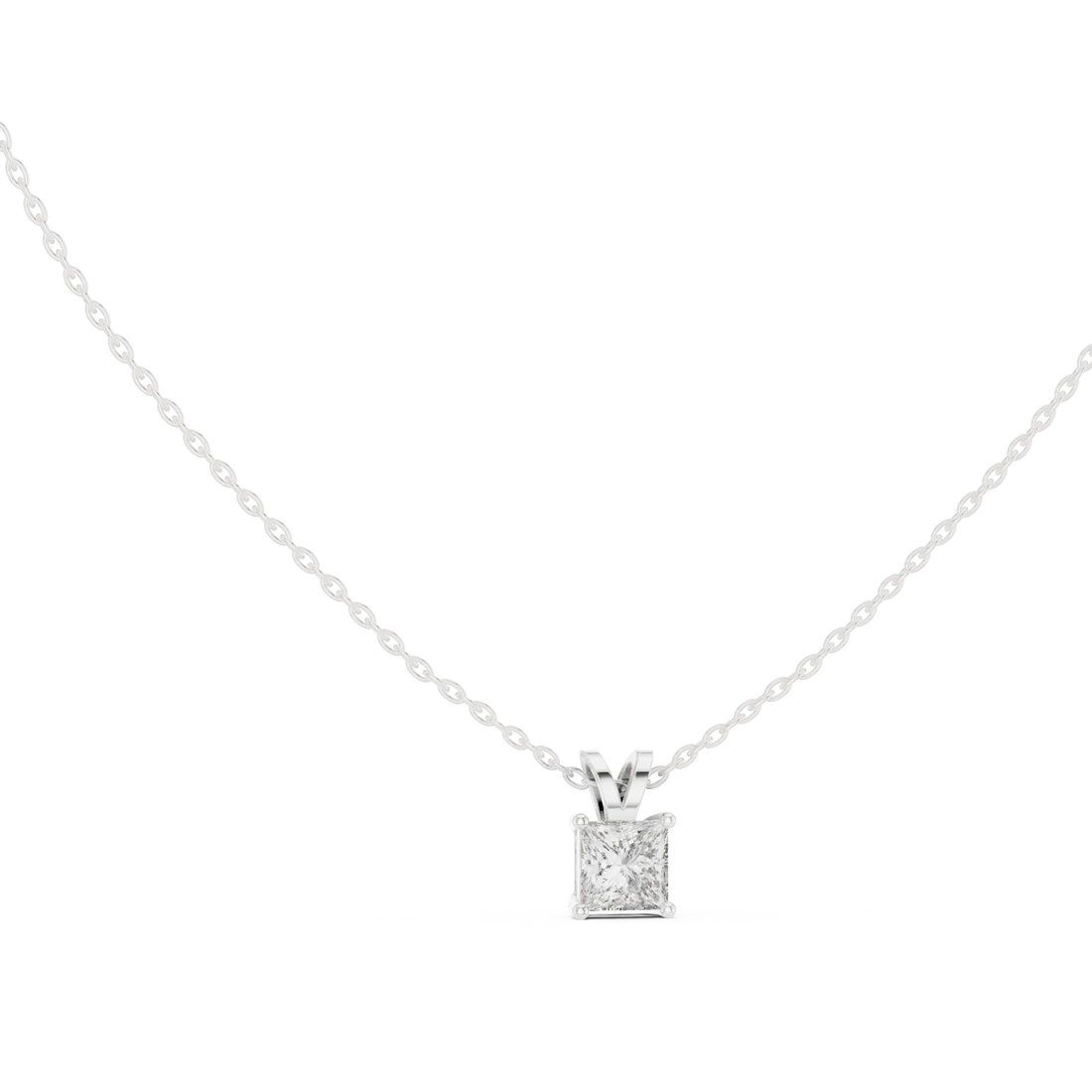 Princess Solitaire Diamond Pendant