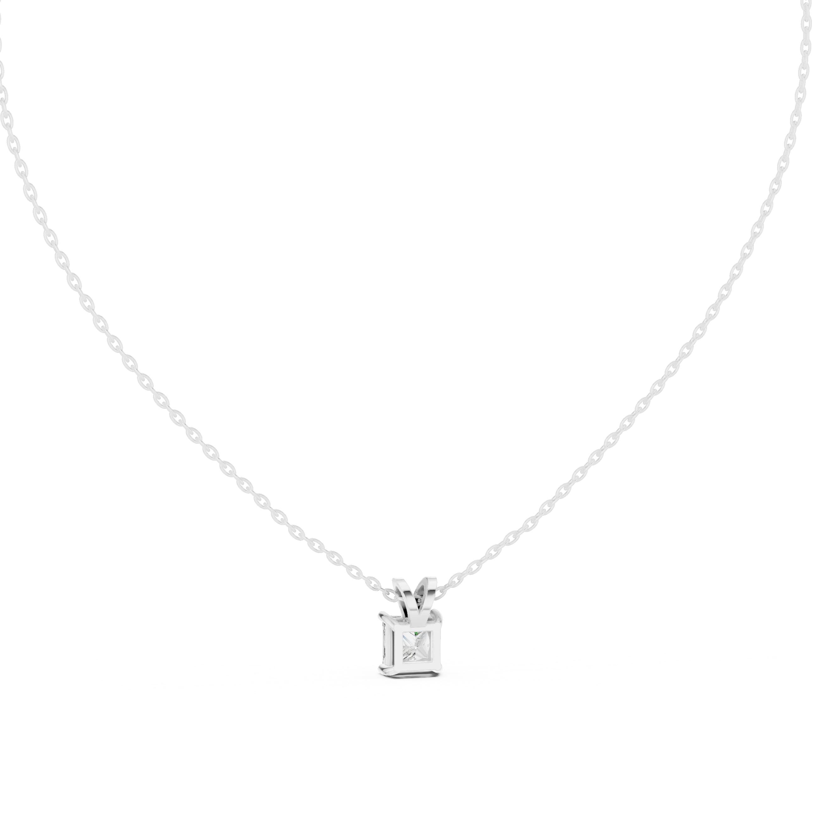Princess Solitaire Diamond Pendant