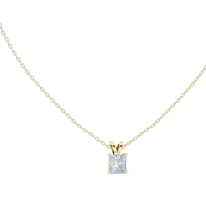 Princess Solitaire Diamond Pendant
