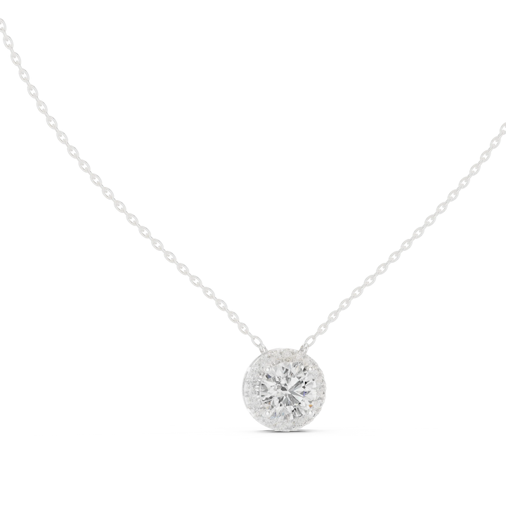 Halo Lumière Diamond Pendant Necklace