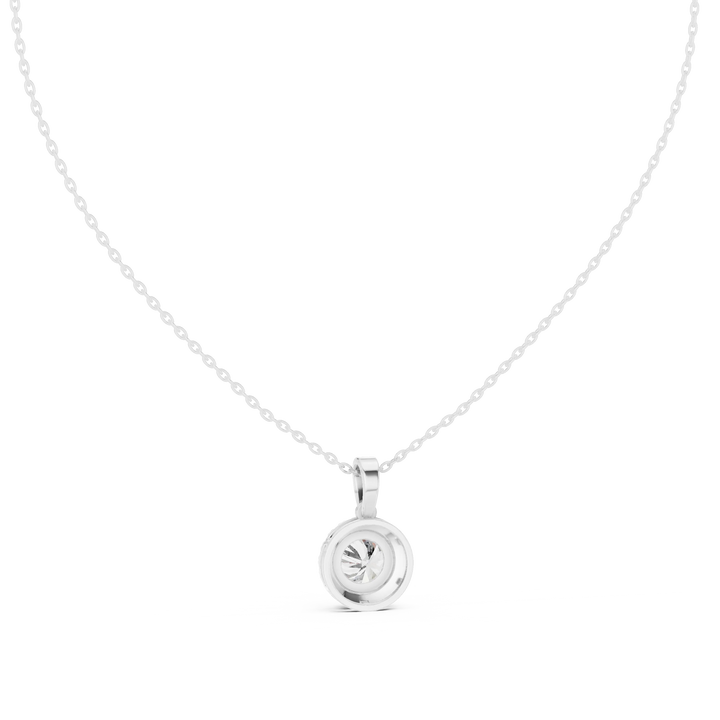 Radiant Halo Round Diamond Pendant