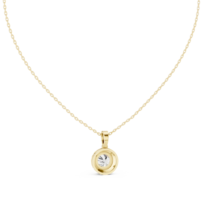 Radiant Halo Round Diamond Pendant
