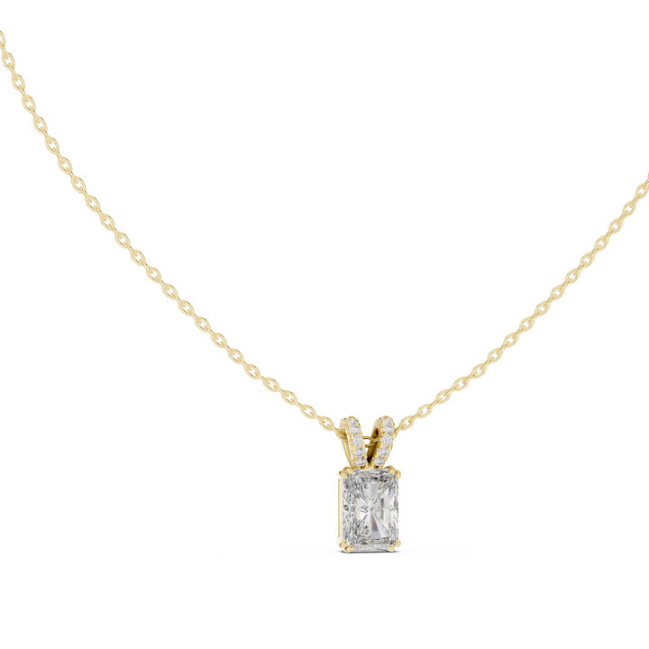 Celeste Radiant Solitaire Diamond Pendant