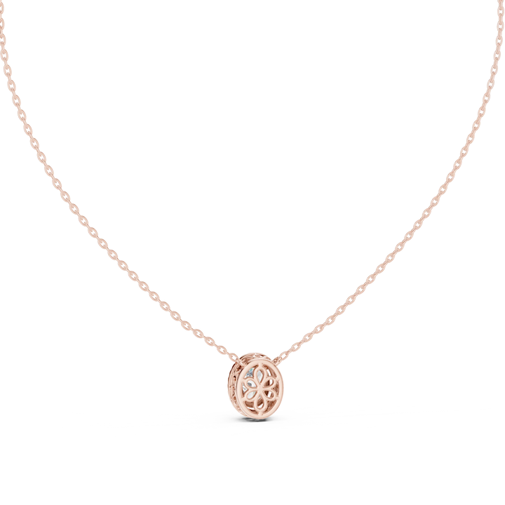 Elysian Oval Halo Diamond Pendant