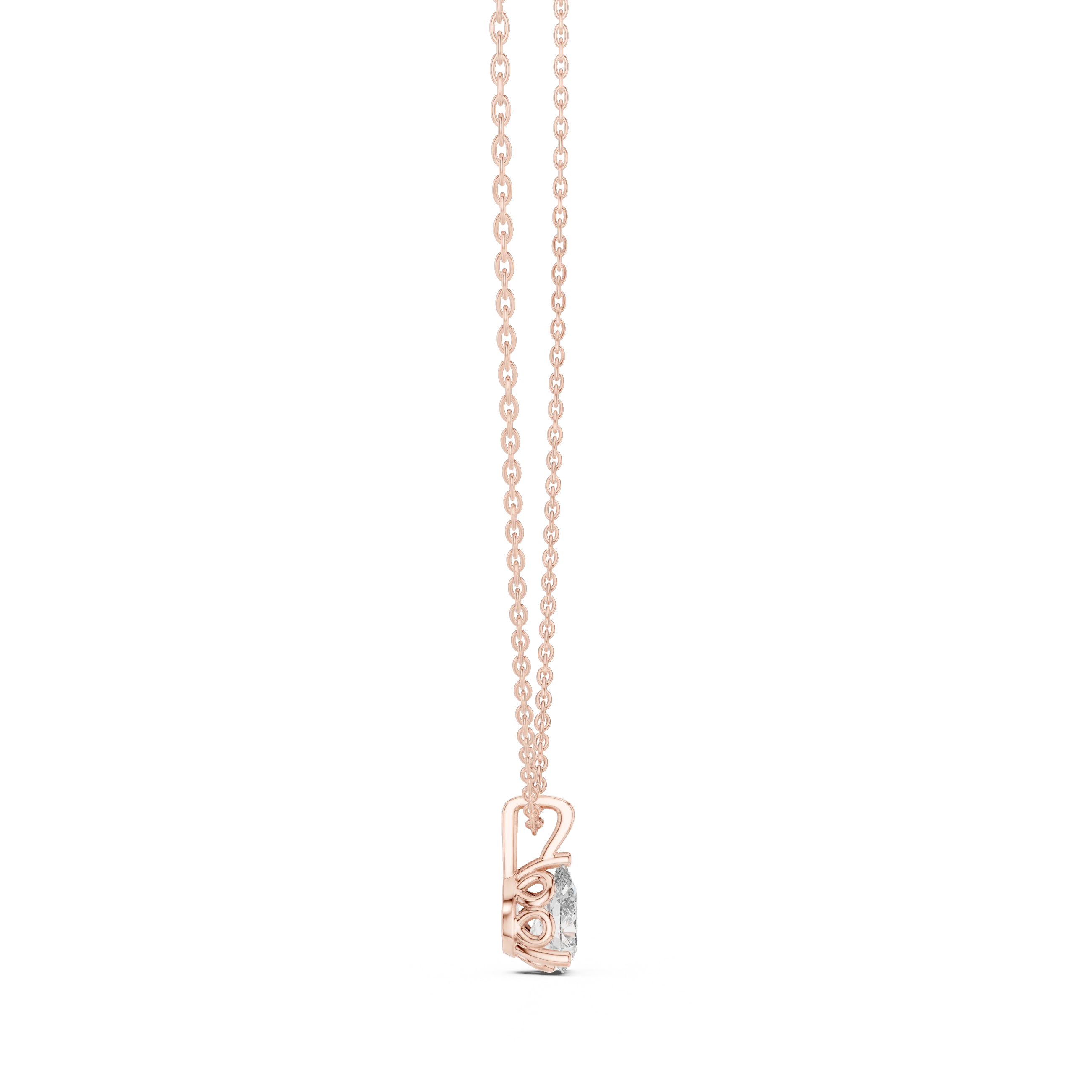 Pure Grace Pear Solitaire Diamond Pendant