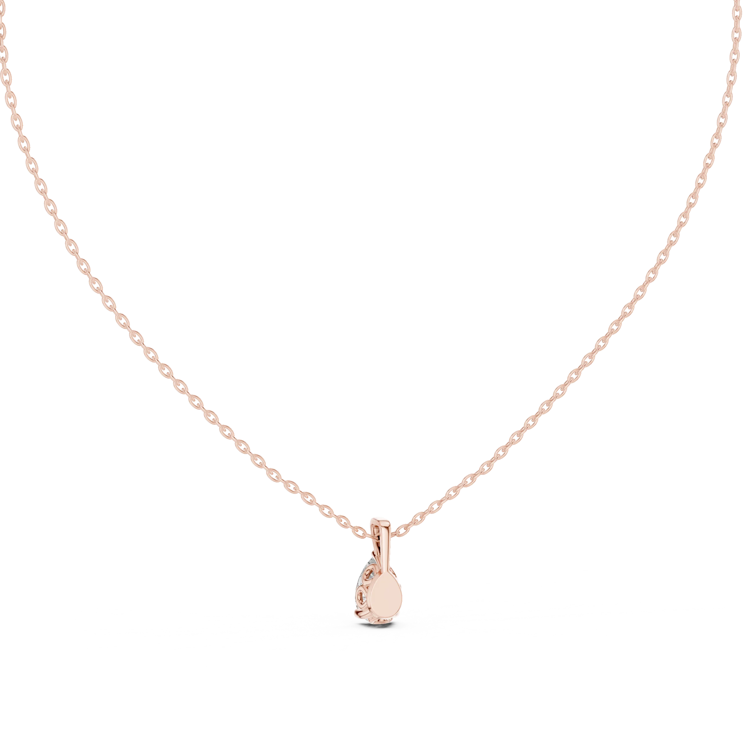 Pure Grace Pear Solitaire Diamond Pendant