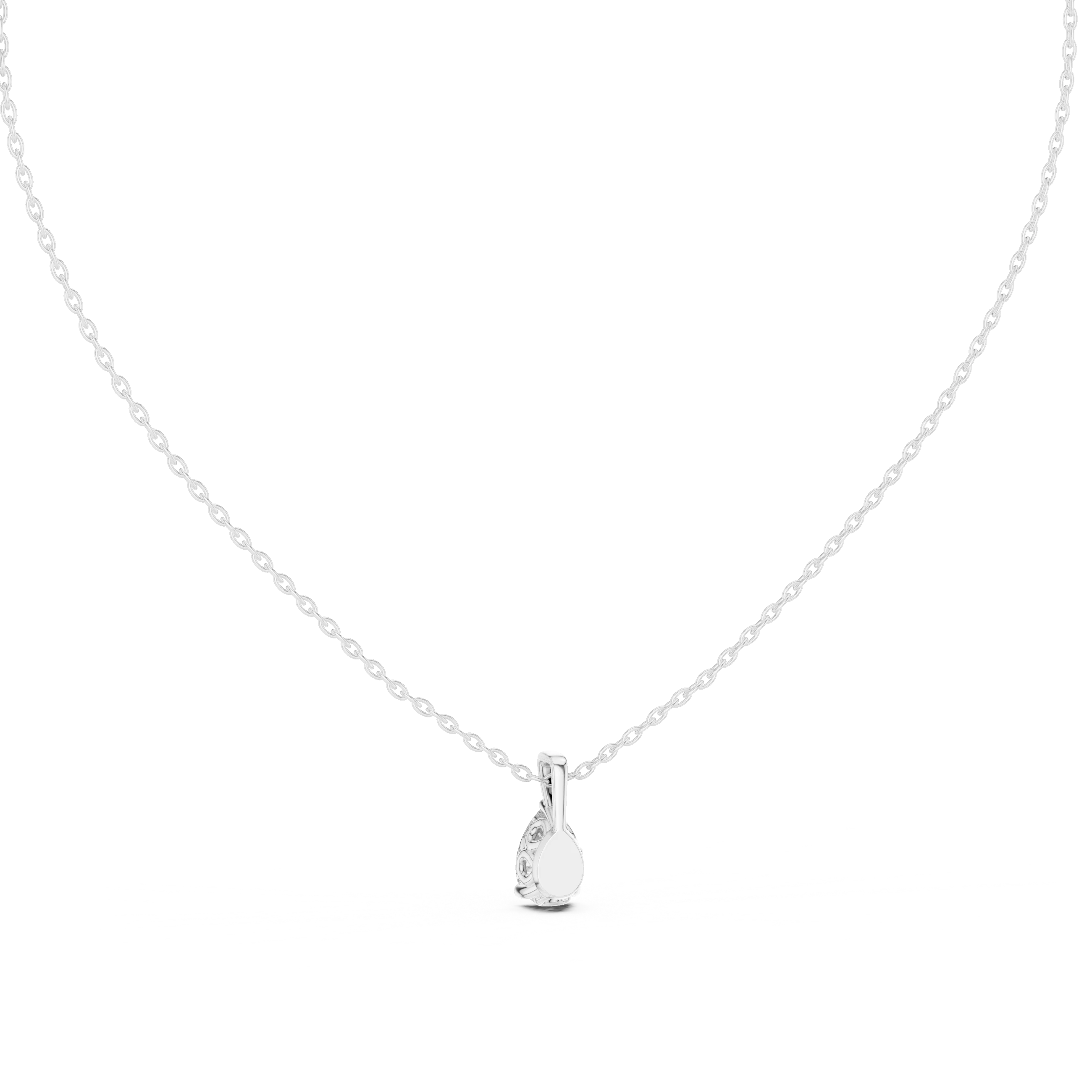 Pure Grace Pear Solitaire Diamond Pendant