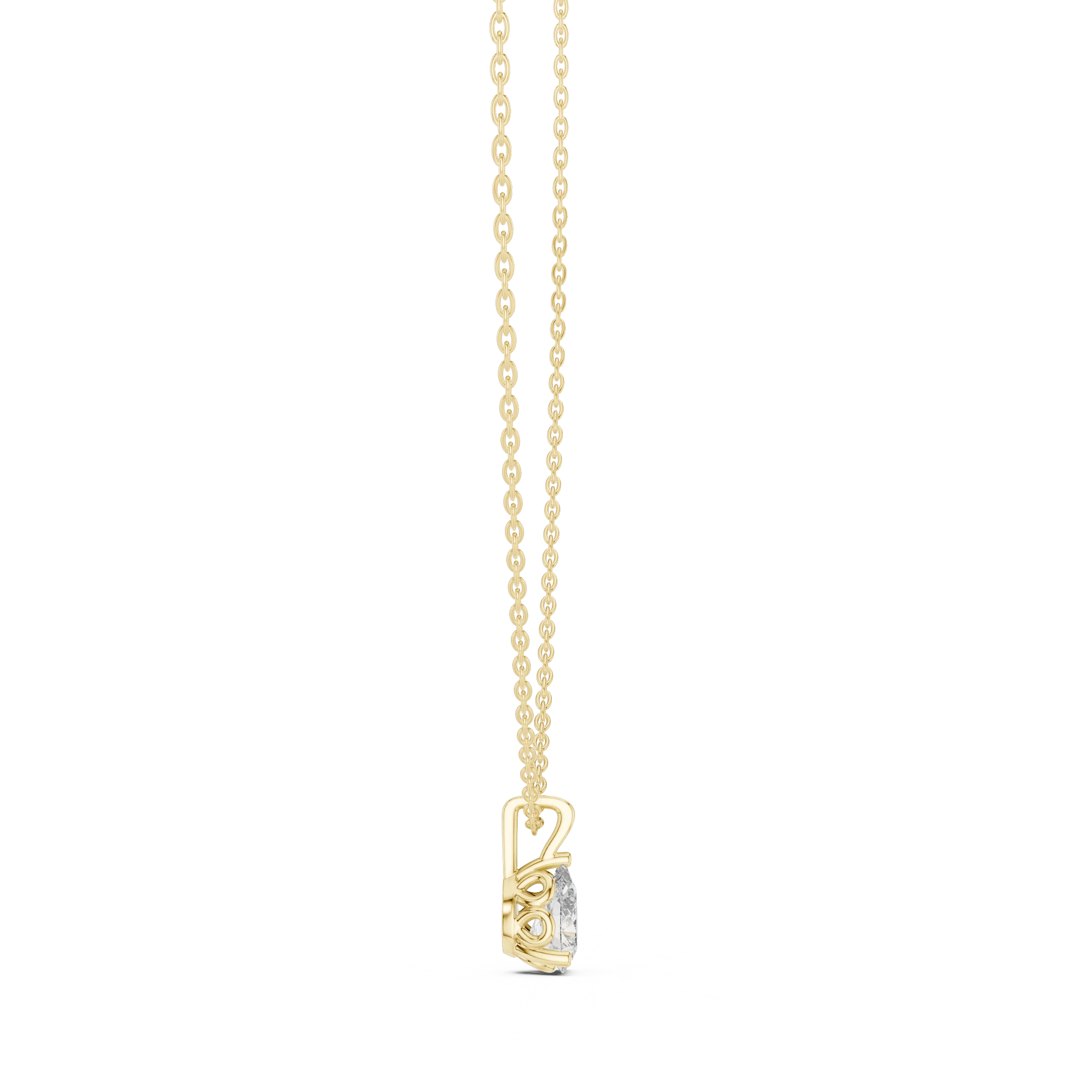 Pure Grace Pear Solitaire Diamond Pendant