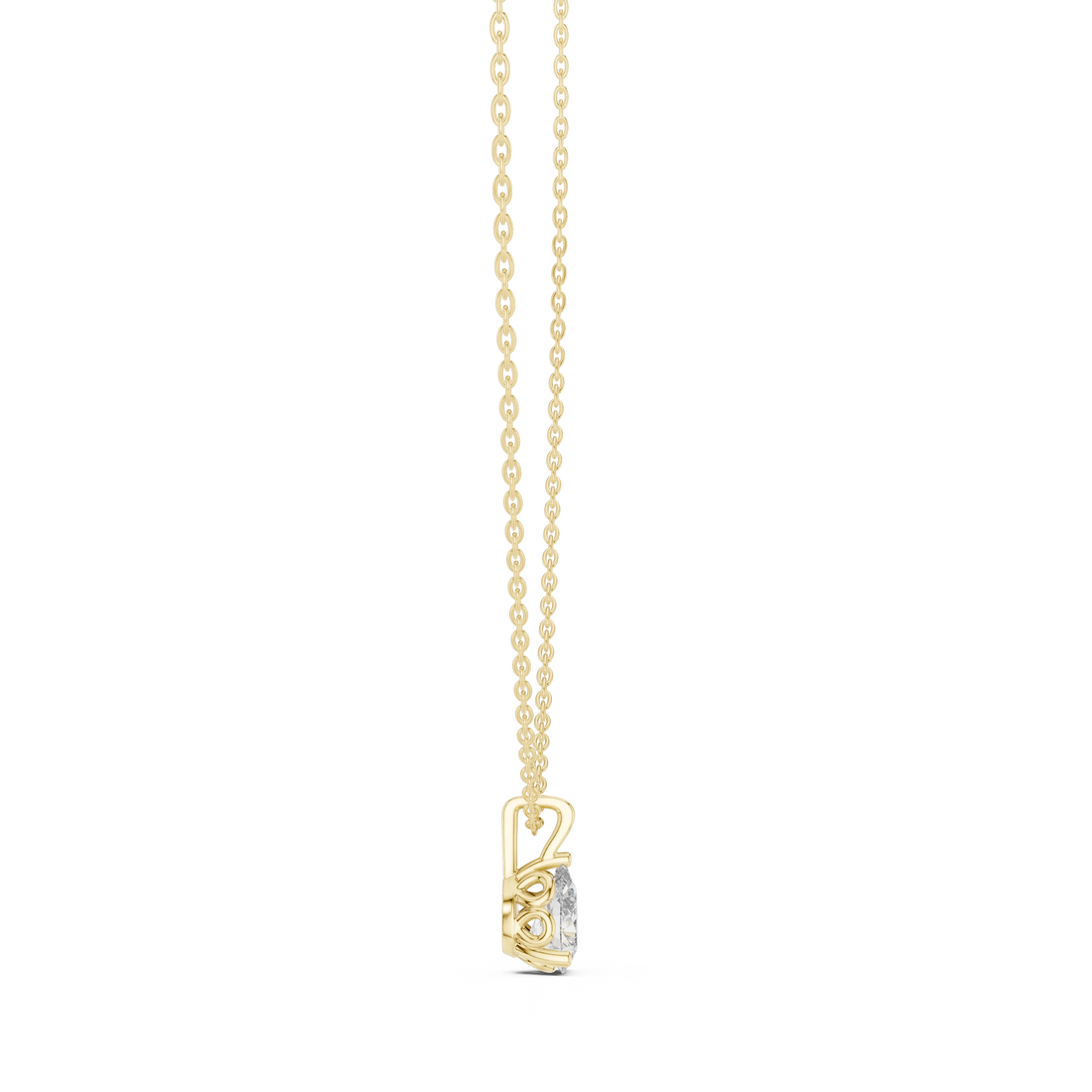 Pure Grace Pear Solitaire Diamond Pendant