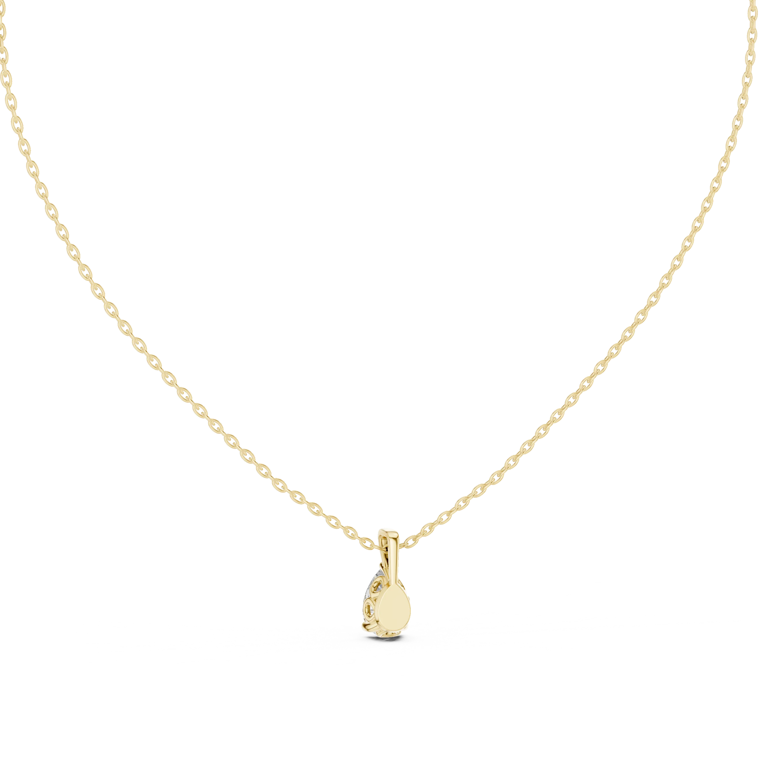 Pure Grace Pear Solitaire Diamond Pendant