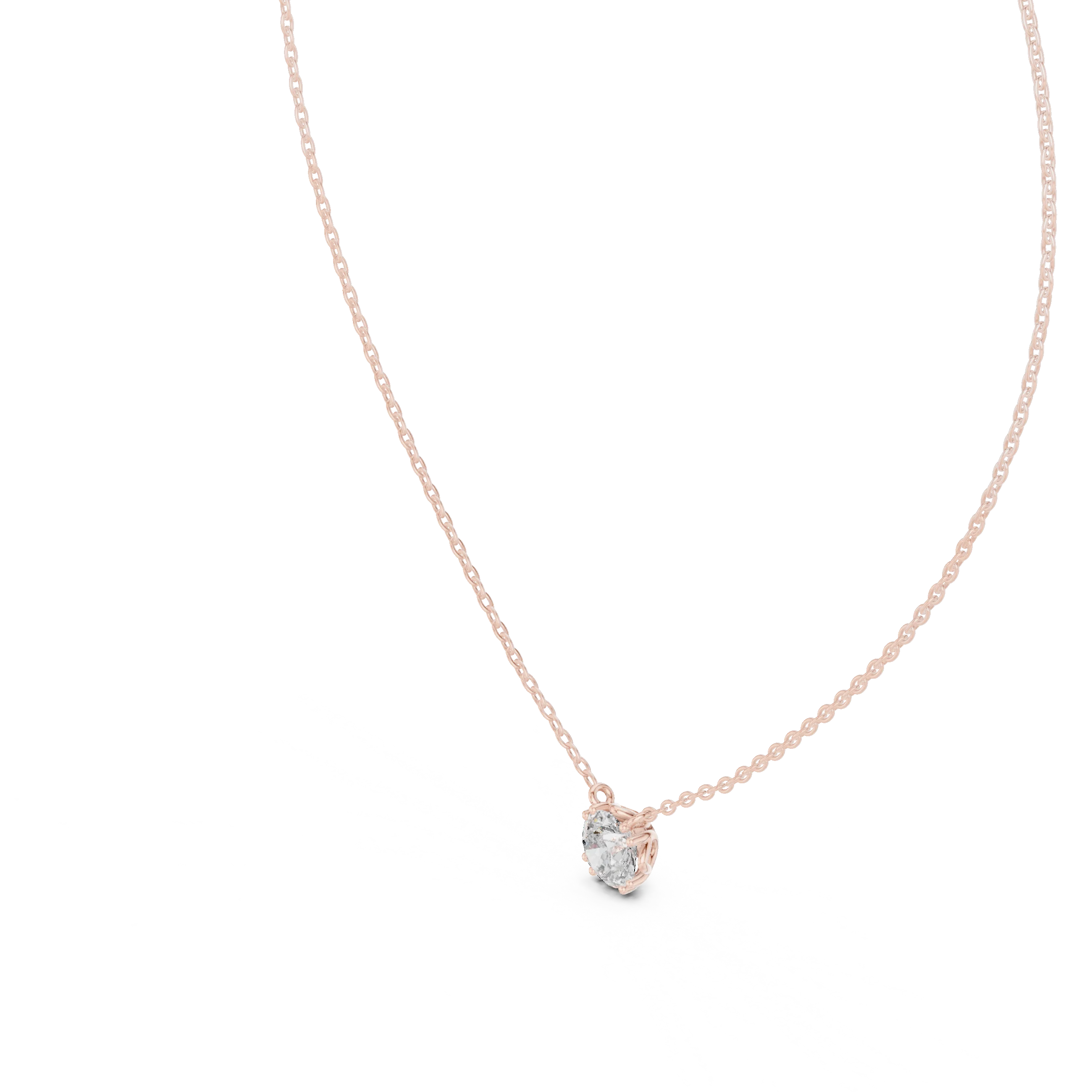 Pure Radiance Solitaire Diamond Pendant Necklace