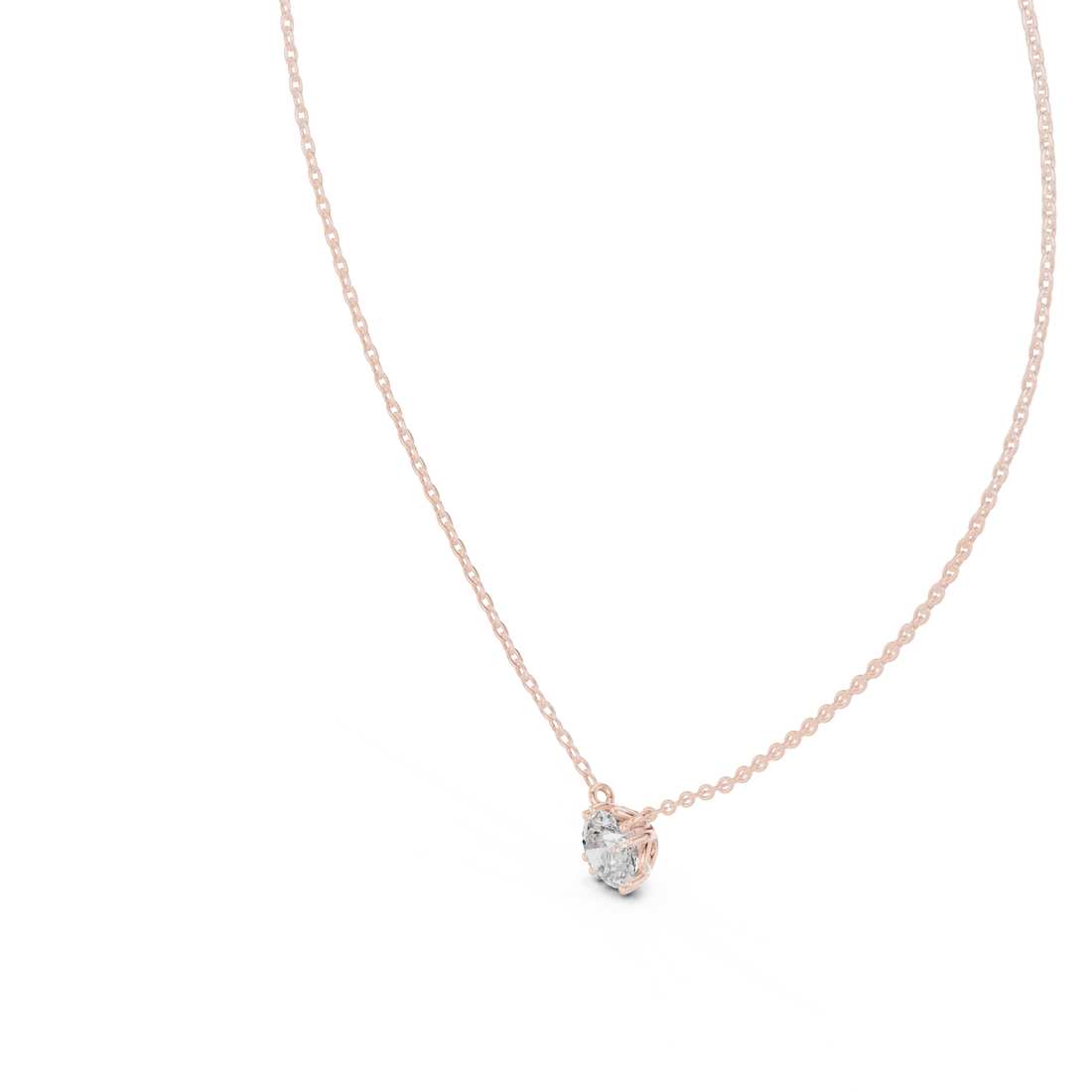 Pure Radiance Solitaire Diamond Pendant Necklace