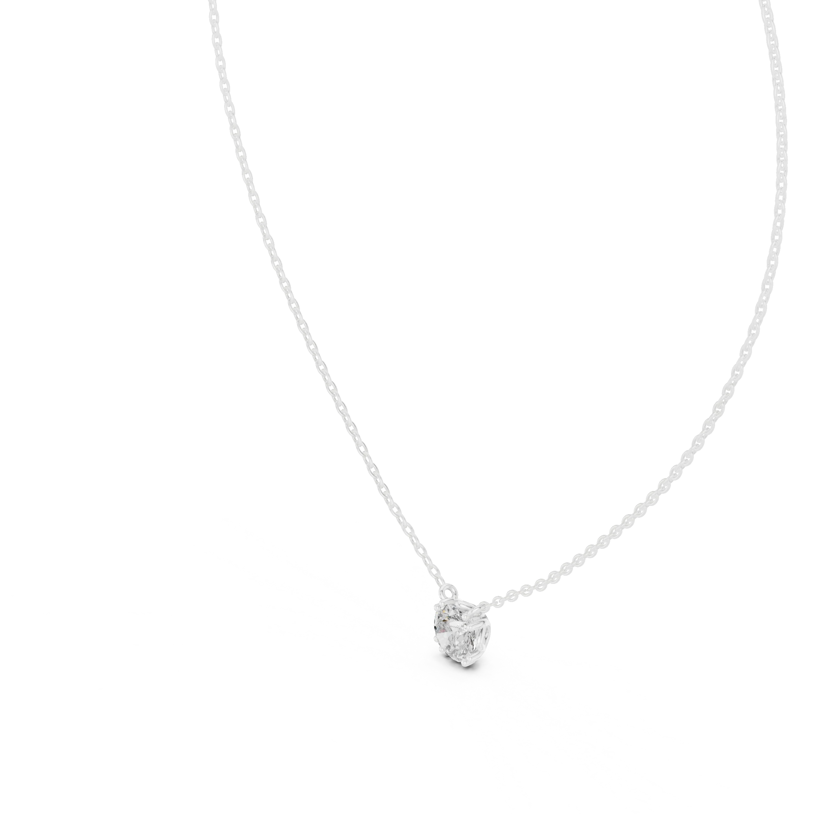 Pure Radiance Solitaire Diamond Pendant Necklace