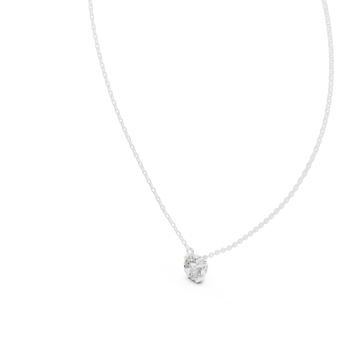 Pure Radiance Solitaire Diamond Pendant Necklace