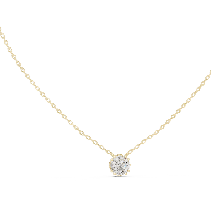 Pure Radiance Solitaire Diamond Pendant Necklace